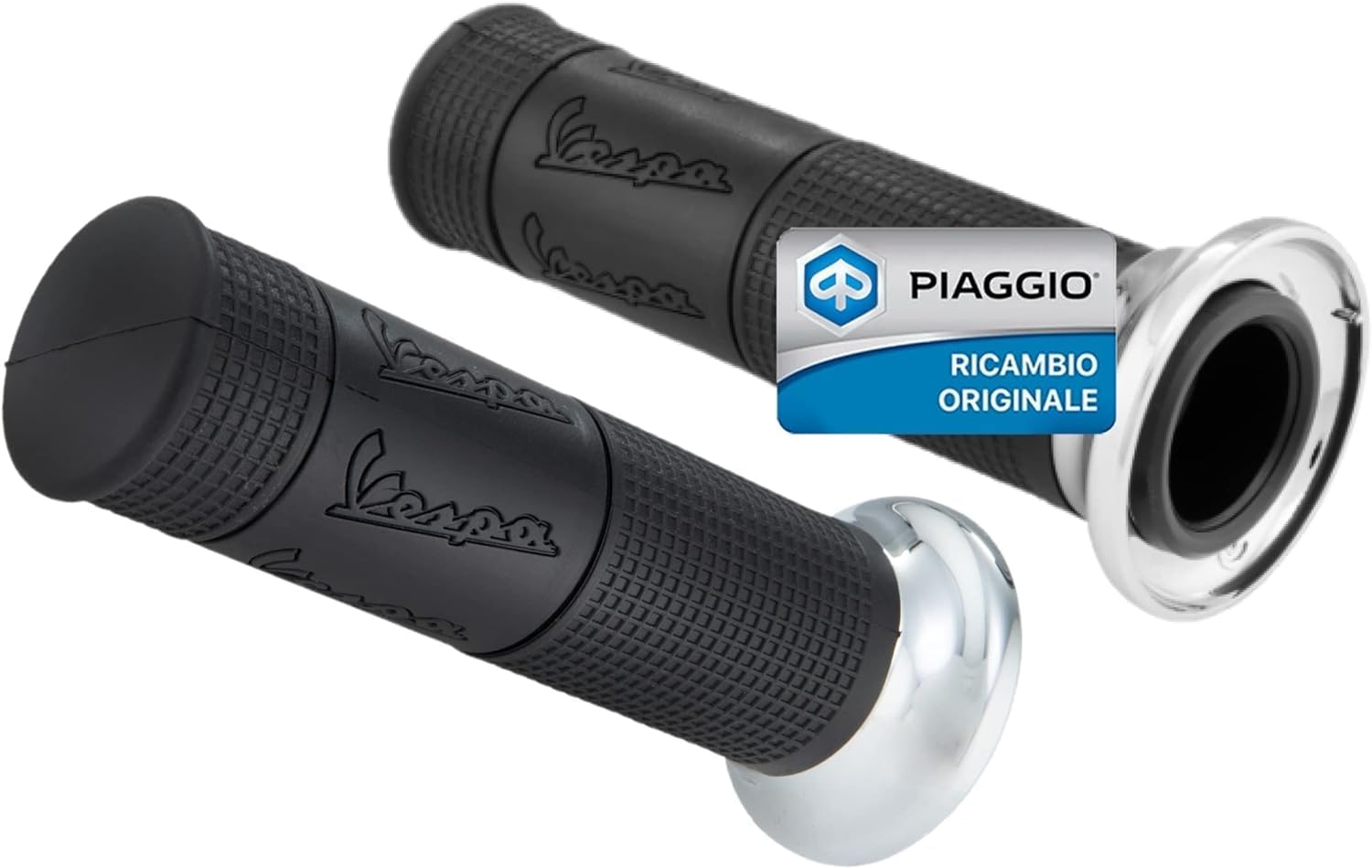 KIT COPPIA 2 MANOPOLA MANOPOLE ORIGINALI PIAGGIO PER VESPA PX 125 150 200 - VESPA ARCOBALENO ORIGINALI PIAGGIO CM083805+CM083806