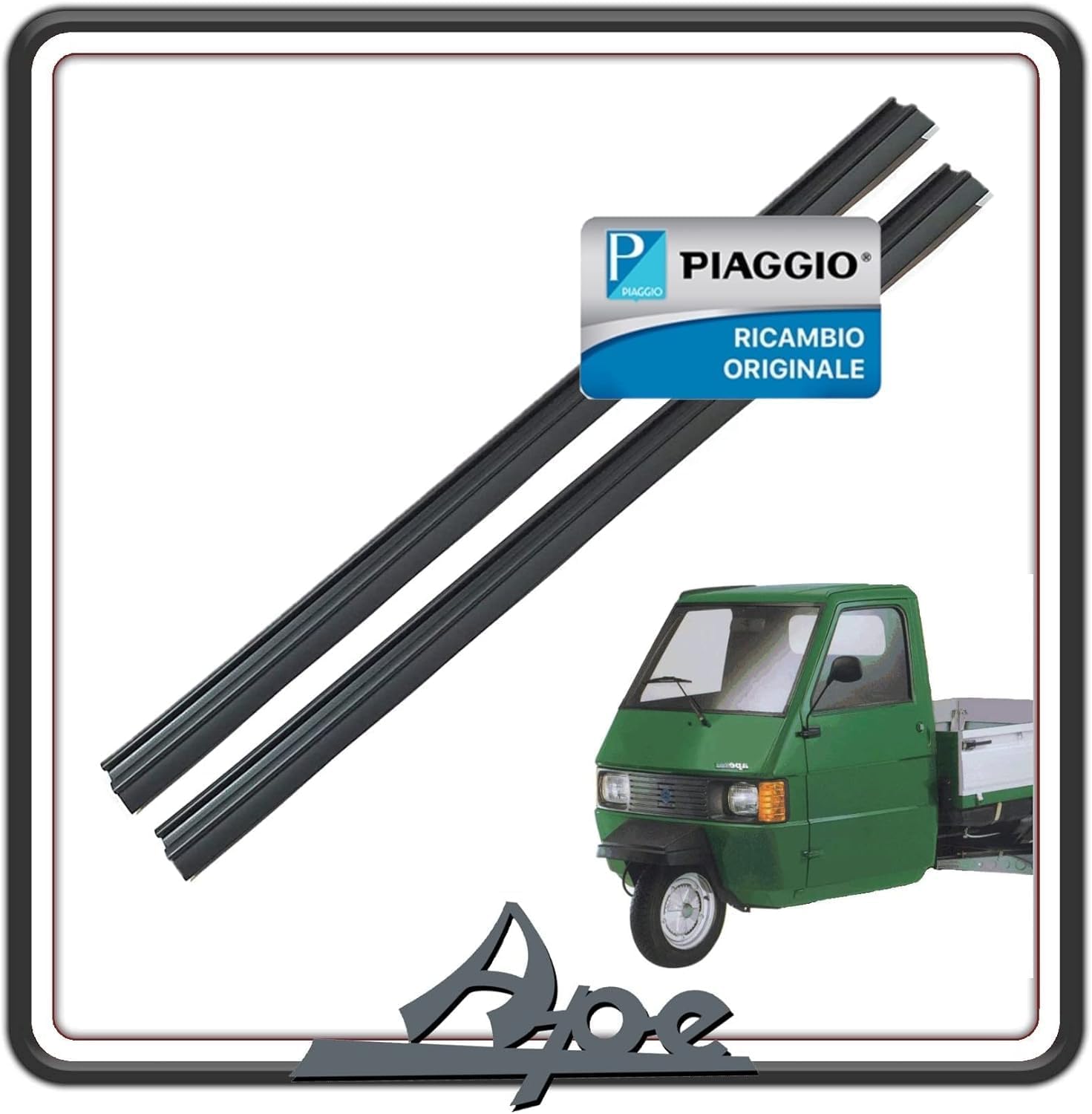 KIT COPPIA DUE GUARNIZIONE GUARNIZIONI RASCHIAVETRO RASAVETRO PER PIAGGIO APE TM 703-602 ORIGINALE PIAGGIO 217582
