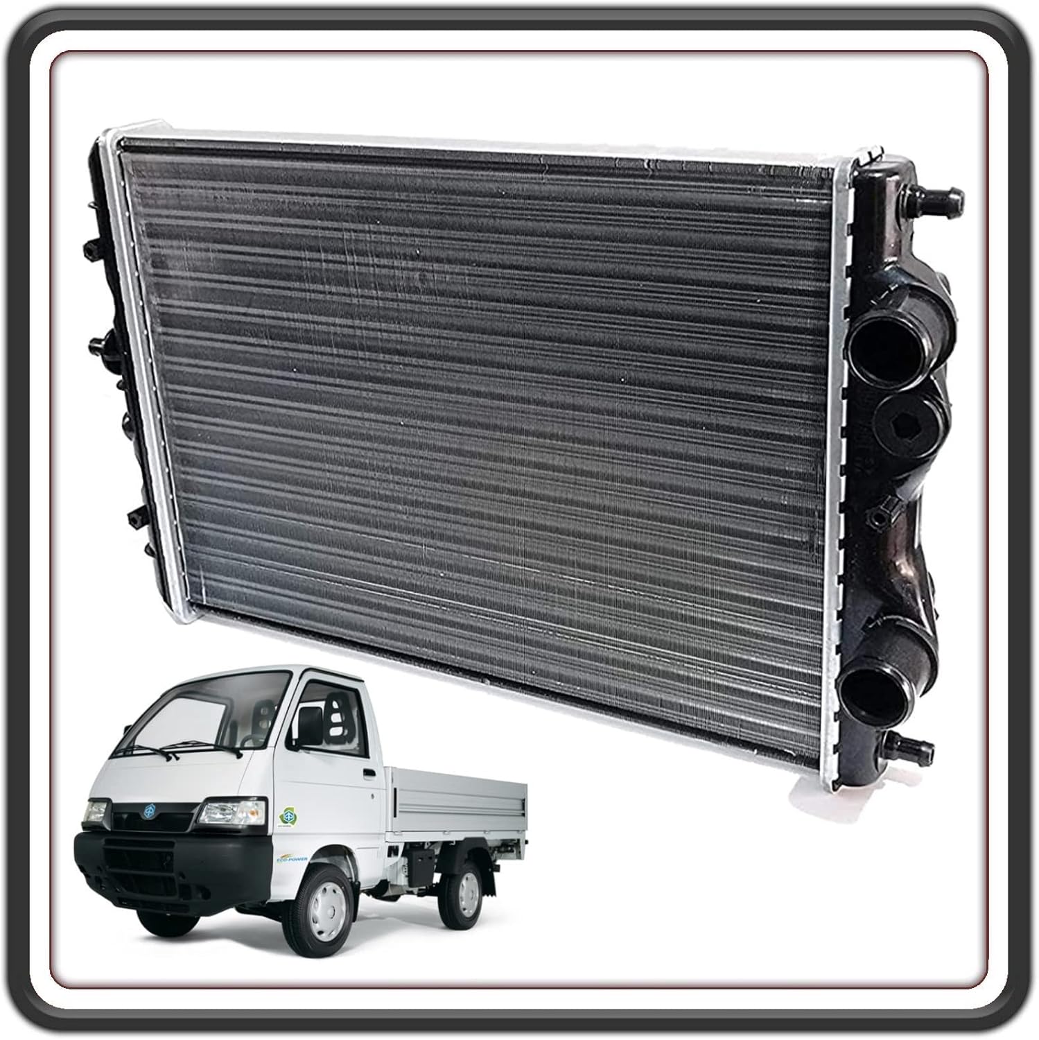 RADIATORE ACQUA COMPATIBILE PER PIAGGIO PORTER 1300 16V FINO AL 2009 MOTORE DAIHATSU - PIAGGIO PORTER 1200 1400 DIESEL FINO AL 2005