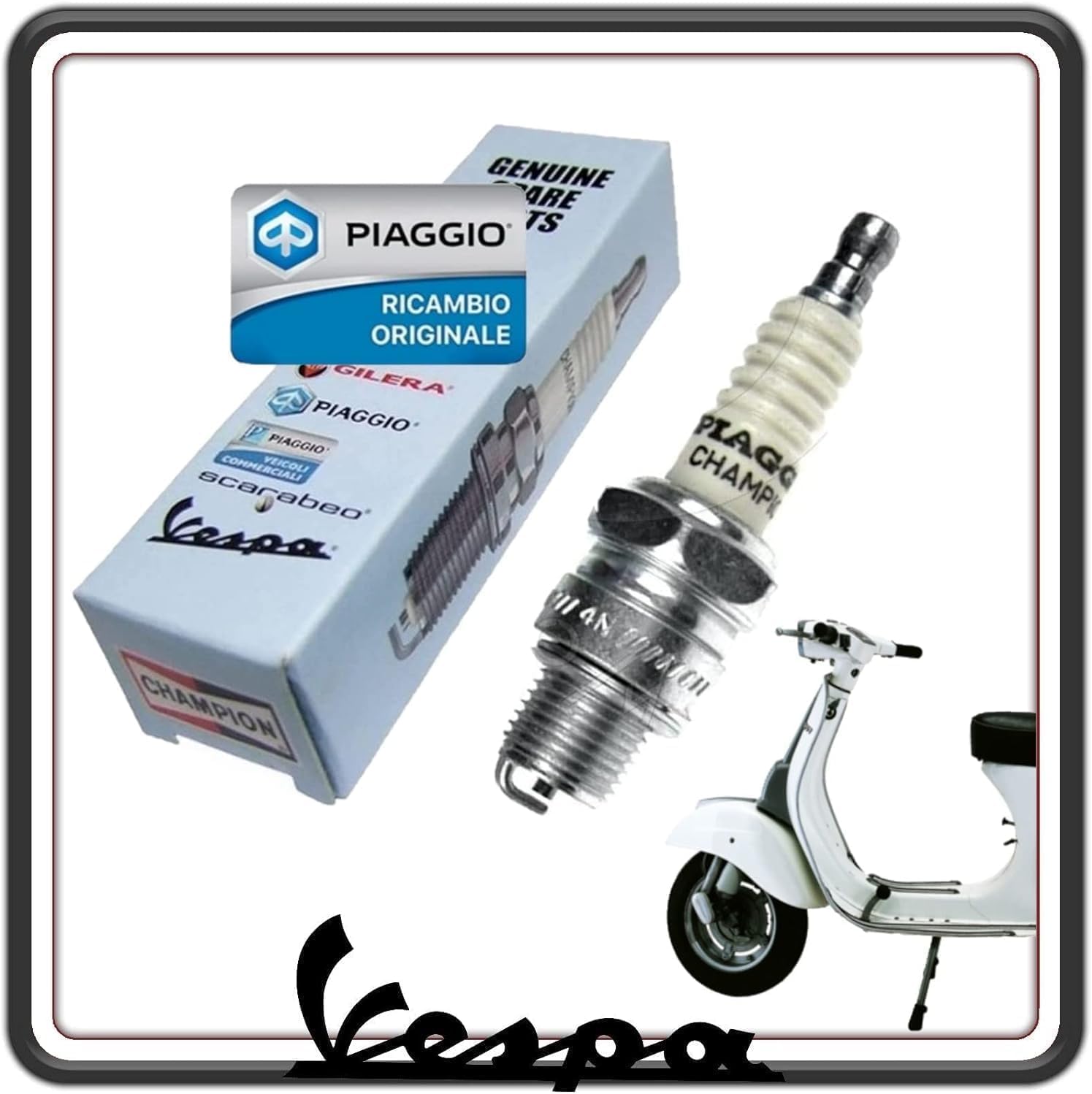 CANDELA ACCENSIONE START P82M PER VESPA PK 50-50 XL - PK 50 S - PK 125 - VESPA 50 L - N - R - S - VESPA 50 SPECIAL - VESPA 125 - ET3 PRIMAVERA - VESPA PX E 125 ARCOBALENO - PX E 150 ARCOBALENO ORIGINALE PIAGGIO P82M