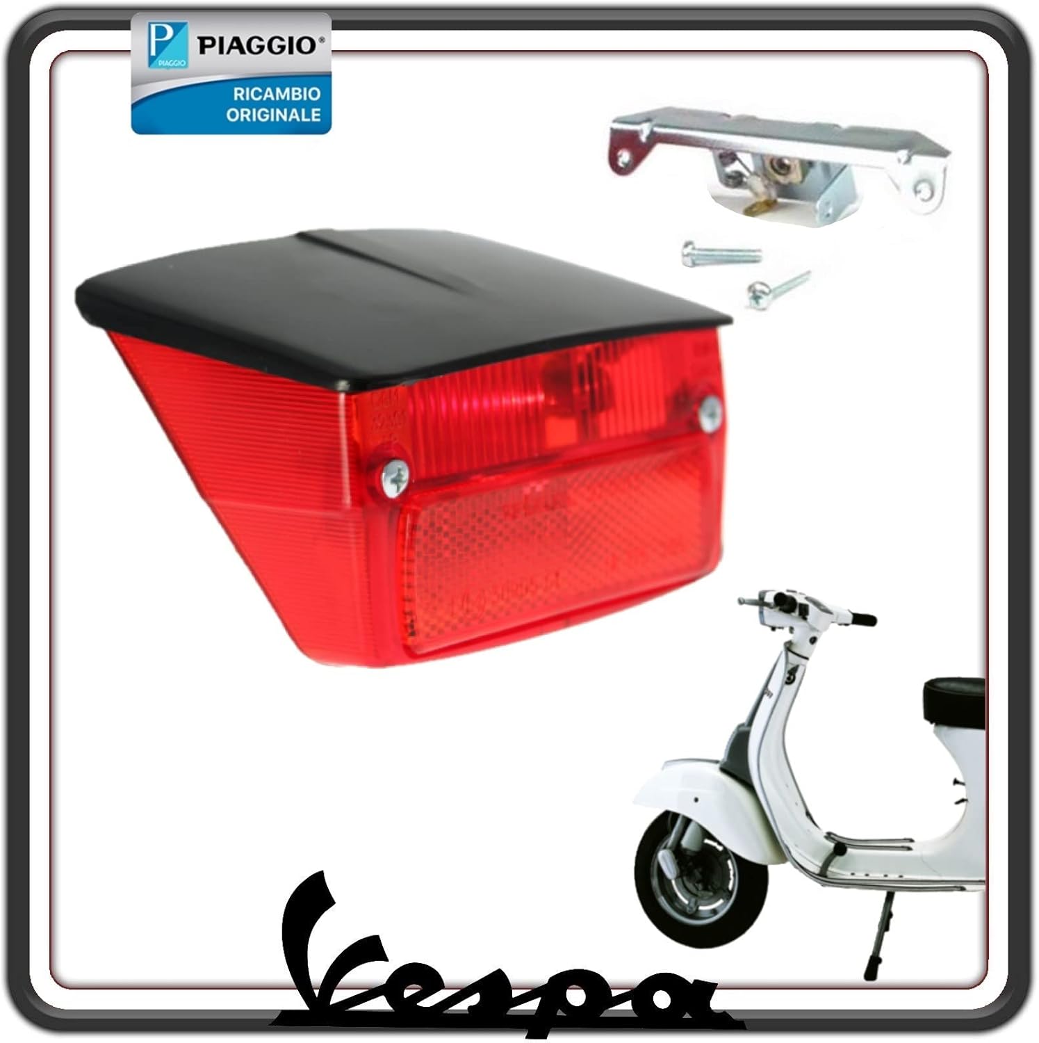 FARO FANALE POSTERIORE STOP COMPLETO ORIGINALE PER PIAGGIO VESPA 50 SPECIAL ORIGINALE PIAGGIO 291652