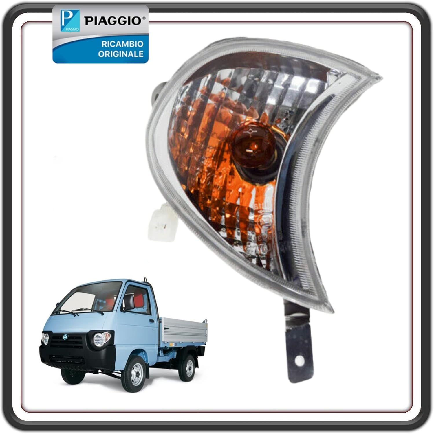 FRECCIA INDICATORE DI DIREZIONE LAMPEGGIATORE FANALINO ANTERIORE LATO SINISTRO LATO GUIDA PER PIAGGIO QUARGO TUTTI I MODELLI ORIGINALE PIAGGIO 613774