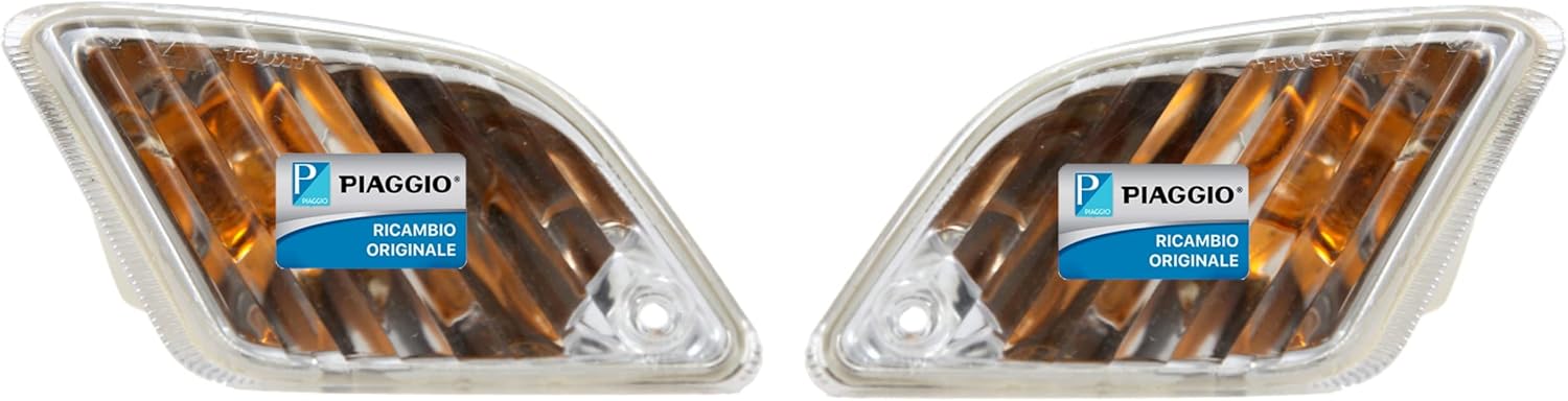 KIT COPPIA DUE FRECCIA INDICATORE DI DIREZIONE FRECCE POSTERIORI SINISTRA + DESTRA PER PIAGGIO VESPA GTS 125 250 300 - GT 125 200 - GTV 125 250 300 ORIGINALE PIAGGIO 584972 + 584973