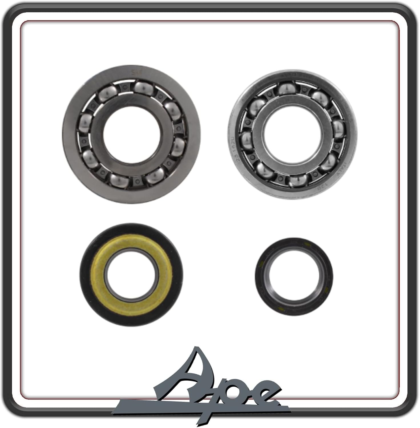 KIT CUSCINETTI CUSCINETTO REVISIONE ALBERO MOTORE COMPATIBILE PER PIAGGIO APE 50 TUTTE LE VERSIONI