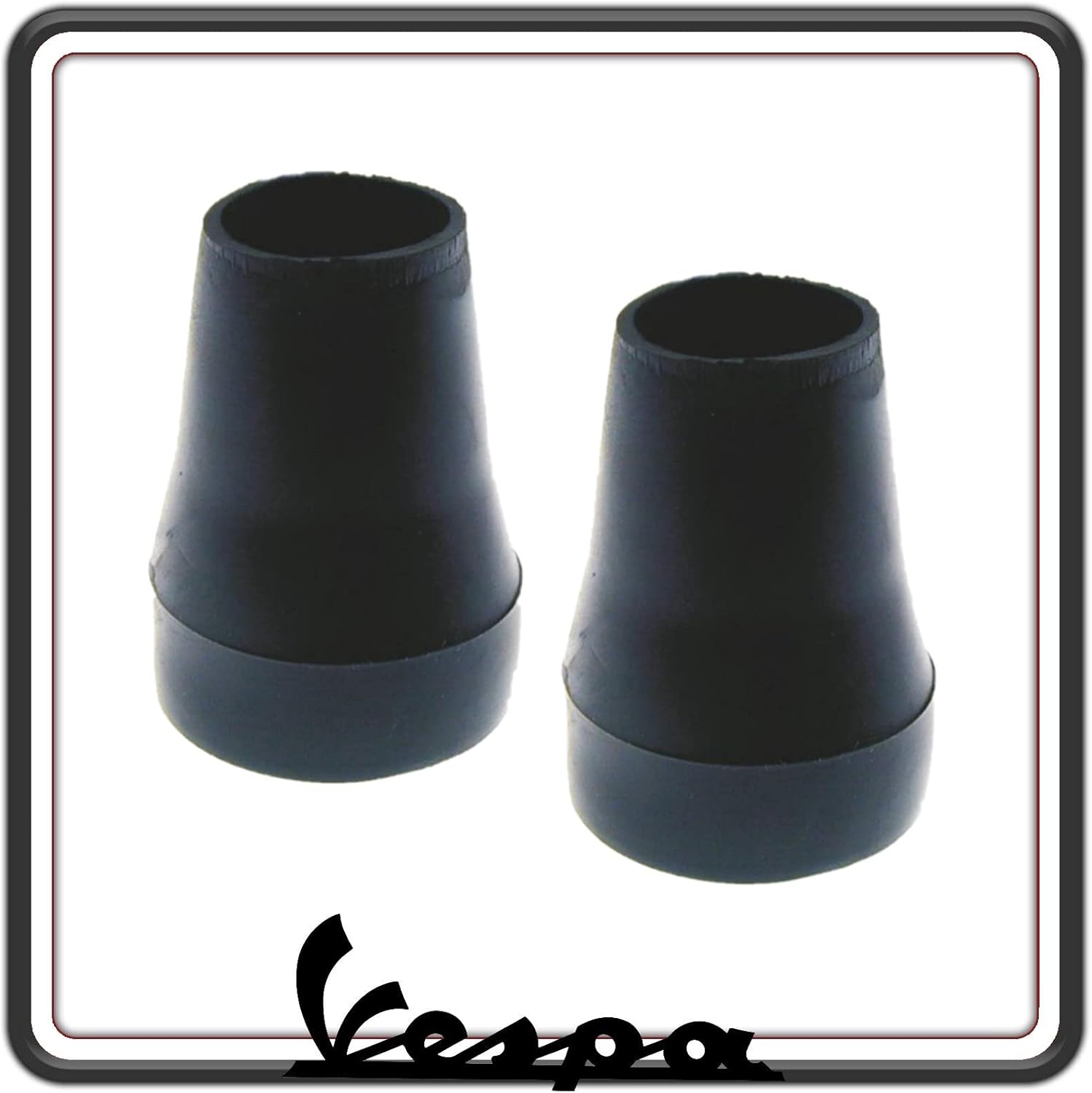 KIT COPPIA DUE SCARPETTE PIEDINI PIEDINO GOMMINI GOMMINO CAVALLETTO COMPATIBILE CON PIAGGIO VESPA PX TUTTI I MODELLI - VESPA PX PE - VESPA ARCOBALENO - VESPA LML STAR.