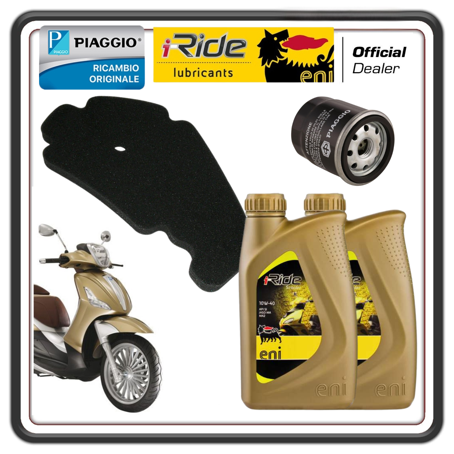 KIT TAGLIANDO PER PIAGGIO BEVERLY 125 250 300 - PIAGGIO CARNABY