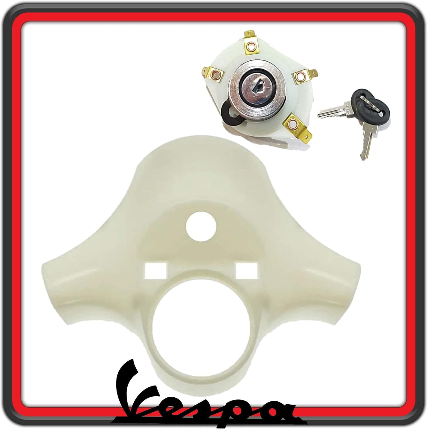 COPRIMANUBRIO COPRI MANUBRIO COPERCHIO MANUBRIO GREZZO COMPATIBILE PER PIAGGIO VESPA PX PRIMA SERIE - PIAGGIO VESPA PE PRIMA SERIE