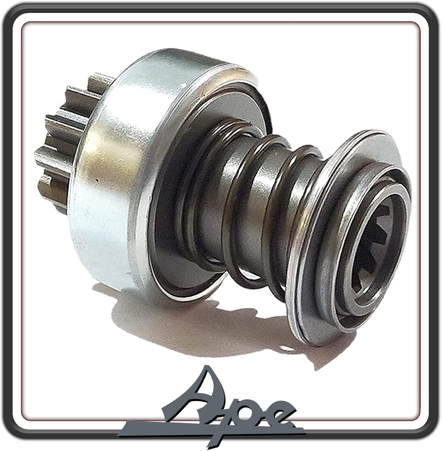 MOTORINO PIGNONE AVVIAMENTO RUOTA LIBERA COMPATIBILE PER PIAGGIO APE 703 DIESEL - APE CAR DIESEL - APE MAX DIESEL - APE POKER BENZINA O DIESEL.