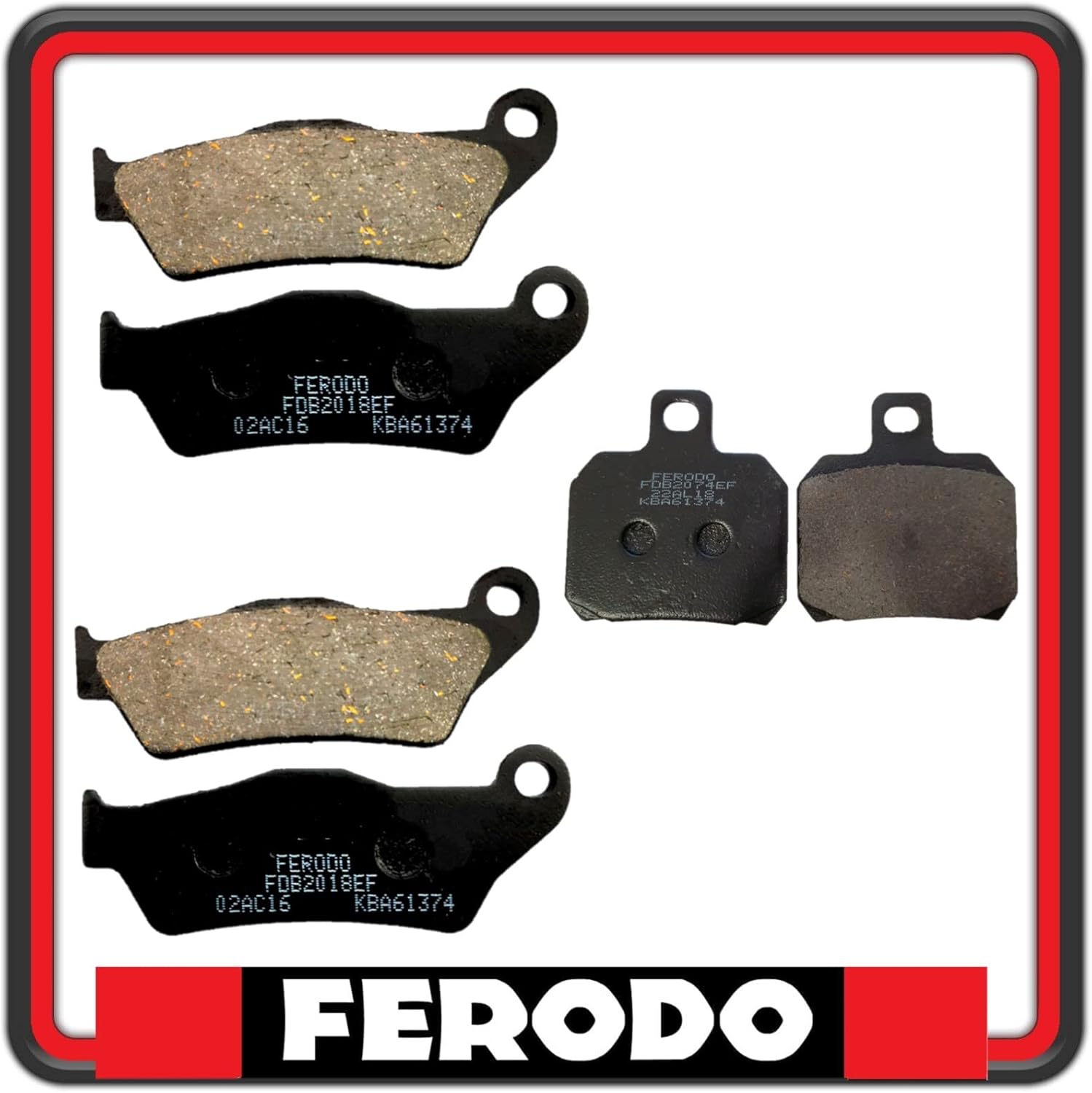 KIT PASTIGLIE PASTICCHE FRENO FERODO ANTERIORI E POSTERIORI PER PIAGGIO X9 500 DAL 2004 IN POI - X9 500 IE DAL 2004 IN POI FDB2018 X2 - FDB2074