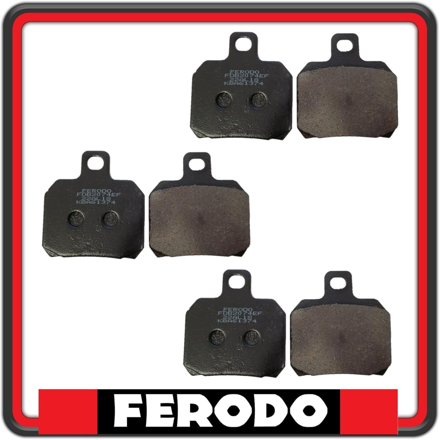 KIT PASTIGLIE PASTICCHE FRENO FRENI FERODO ANTERIORE E POSTERIORE PER PIAGGIO BEVERLY 400 ie TOURER - PIAGGIO BEVERLY 500 - BEVERLY 500 ie CRUISER FDB2074 X3