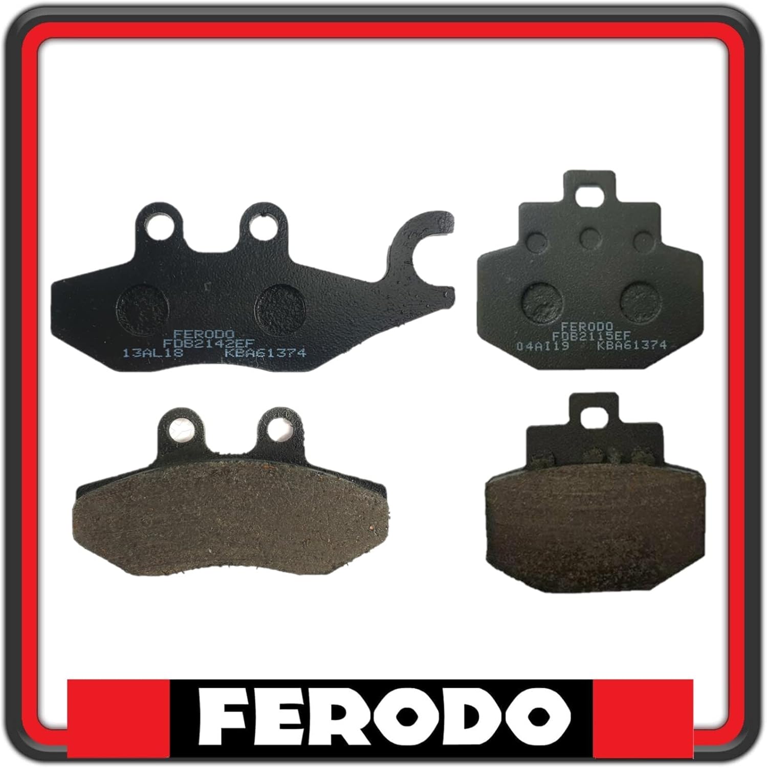 KIT PASTIGLIE PASTICCHE FRENO FRENI FERODO ANTERIORI E POSTERIORI PER PIAGGIO VESPA GTS 125-150 - GTS 250 - GTS 300 TUTTI I MODELLI FDB2142 - FDB2115