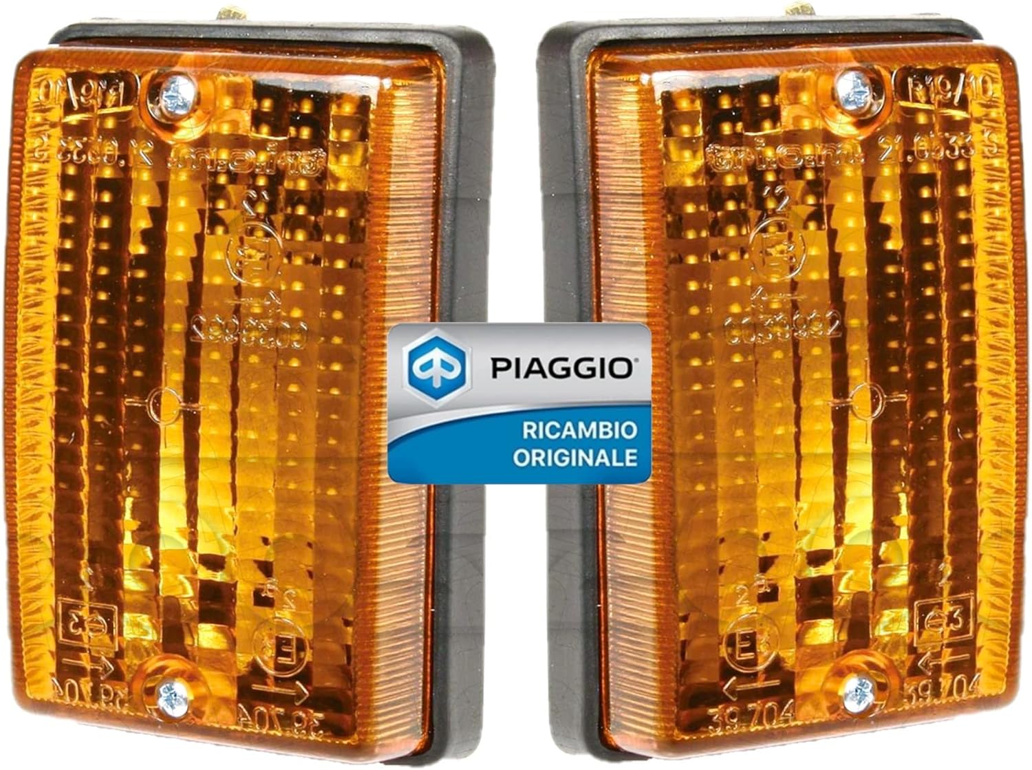 KIT 2 FRECCIA FRECCE FANALINI INDICATORE INDICATORI DI DIREZIONE COMPLETI POSTERIORI VESPA PK 50 VESPA PK 125 ORIGINALI PIAGGIO 216784 - 216785