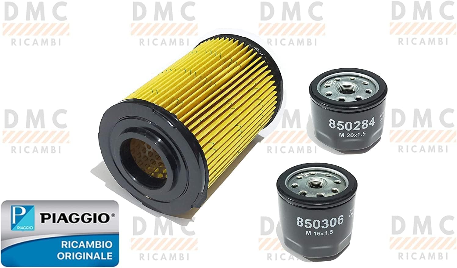 KIT FILTRO OLIO + FILTRO CARBURANTE + FILTRO ARIA PER PIAGGIO QUARGO DIESEL TUTTI I MODELLI ORIGINALE PIAGGIO 614945 - 850306 - 850284