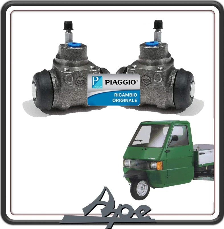 KIT DUE CILINDRETTO CILINDRETTI FRENO POSTERIORI PER PIAGGIO APE 703 BENZINA E DIESEL - APE 602 - APE CAR - MAX DIESEL - APE POKER BENZINA E DIESEL ORIGINALE PIAGGIO 2451932 X2