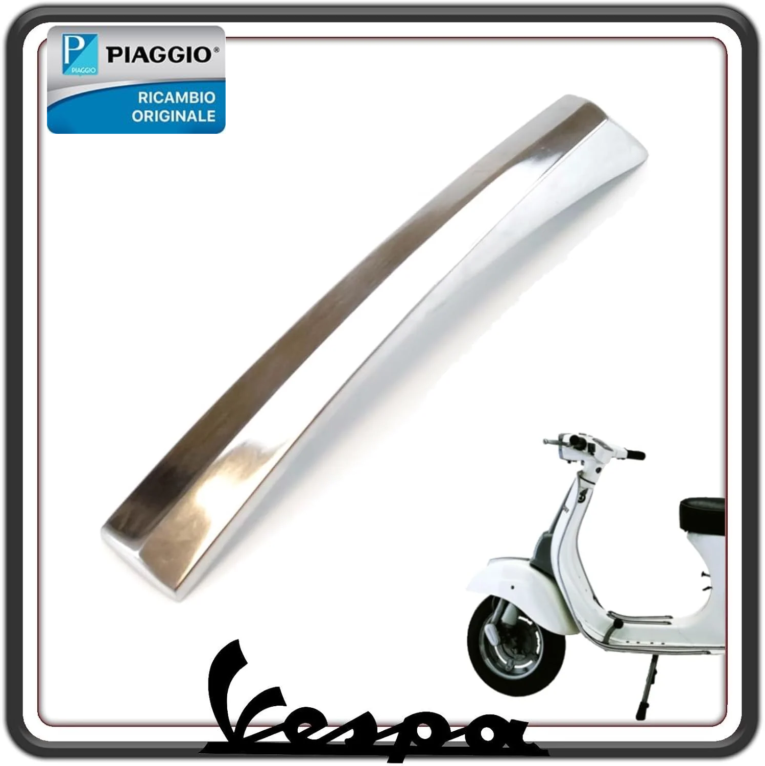 CRESTA PARAFANGO CROMATA ANTERIORE PER PIAGGIO VESPA 50 SPECIAL ORIGINALE PIAGGIO 1247085