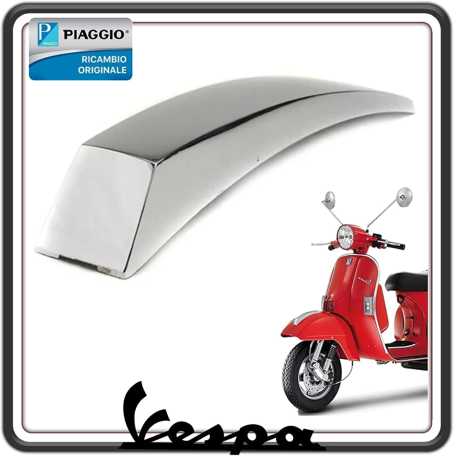 MODANATURA STRISCIA CROMATA CRESTA PARAFANGO ANTERIORE ORIGINALE PER PIAGGIO VESPA PX 125 - VESPA 150-200 TUTTI I MODELLI ORIGINALE PIAGGIO 564219