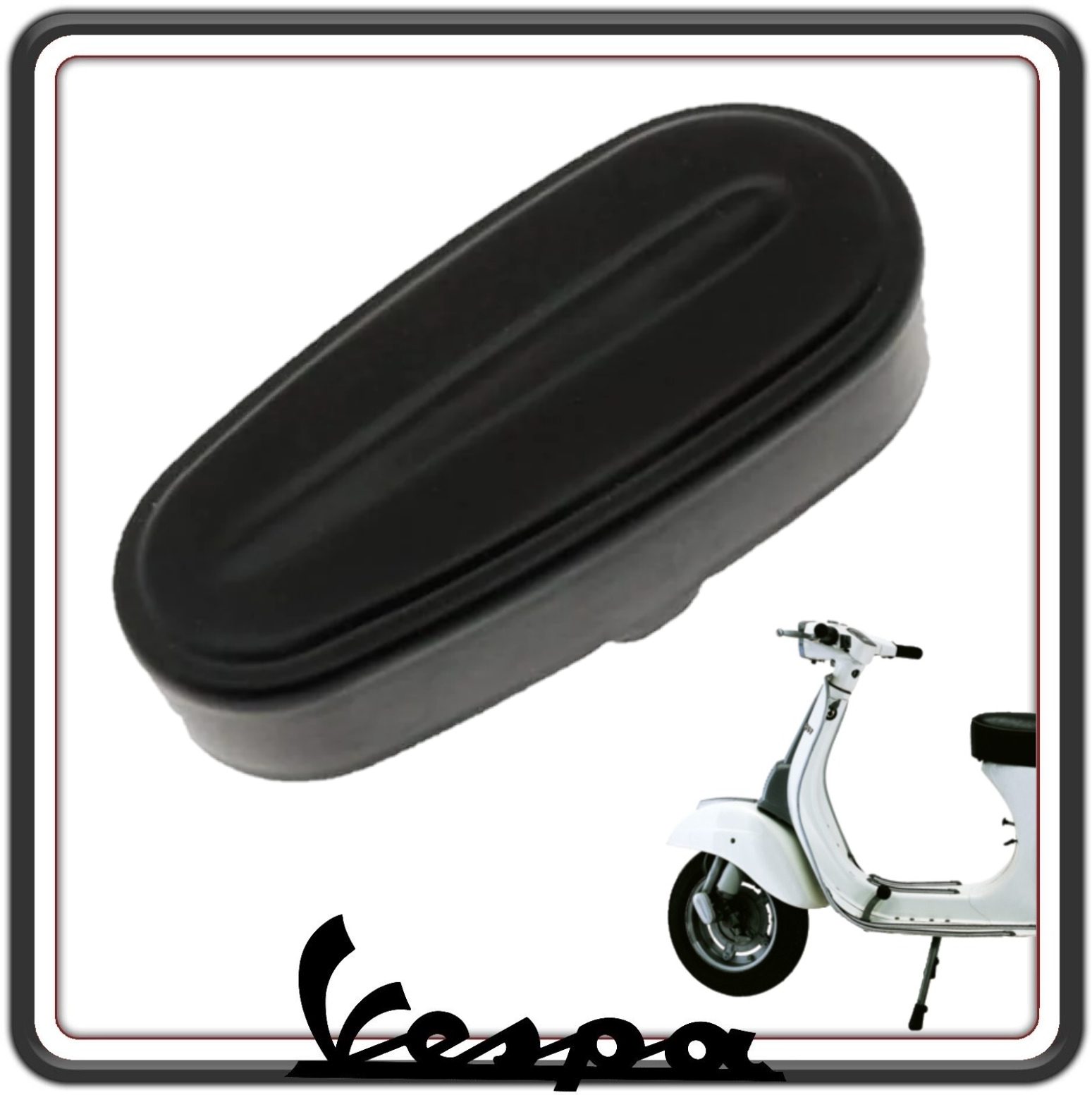 COPRIMOLLEGGIO COPRI MOLLEGGIO COPERCHIO FORCELLA COPRIFORCELLA NERO COMPATIBILE PER PIAGGIO VESPA 50 SPECIAL - VESPA L - R - N - VESPA 125 ET3 PRIMAVERA