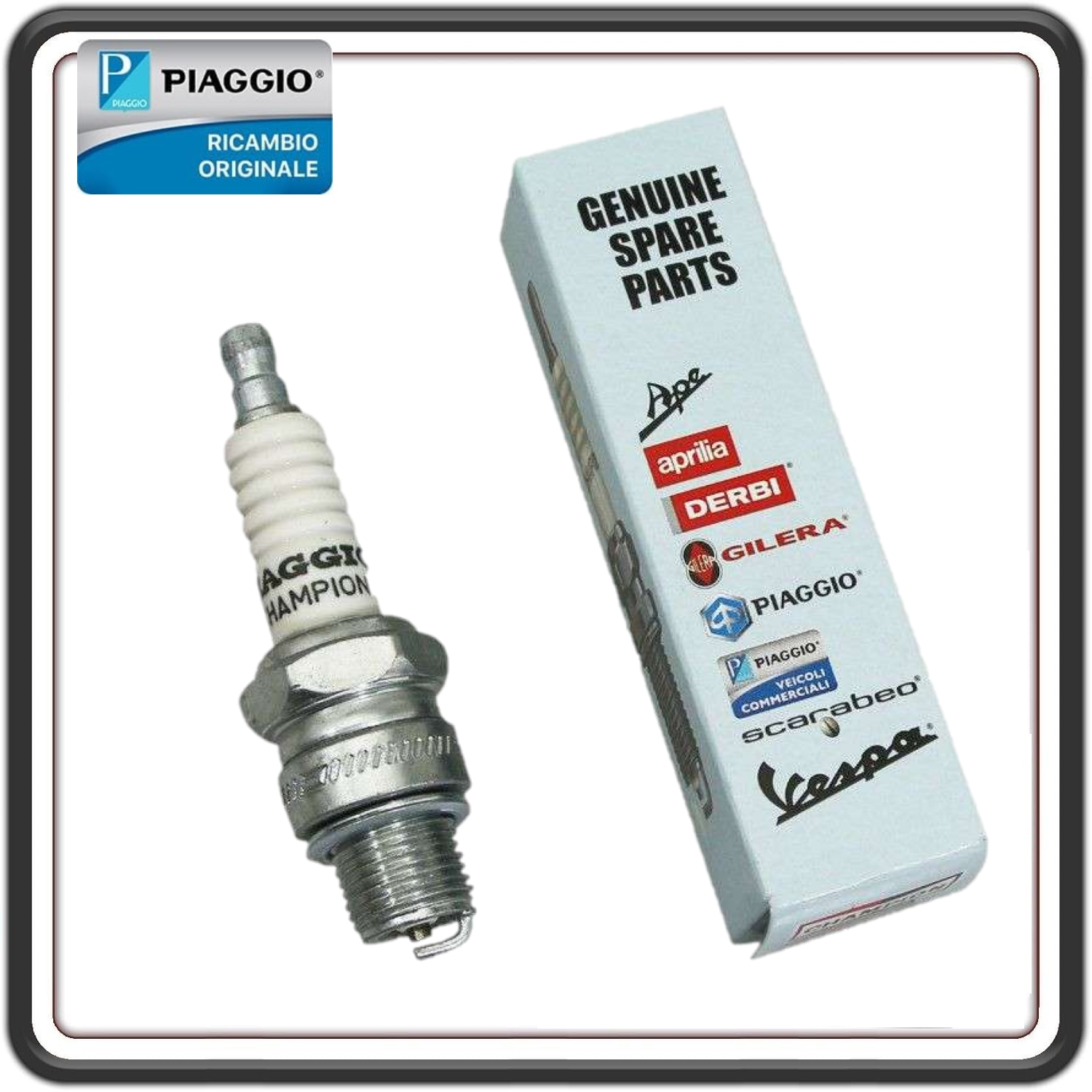 CANDELA ACCENSIONE START P82M PIAGGIO APE MP 500 - APE 501-601 - APE CAR P2 - P3 BENZINA - APE TM P 703 V - FL - FL2 BENZINA FINO AL 1999 ORIGINALE PIAGGIO 438070