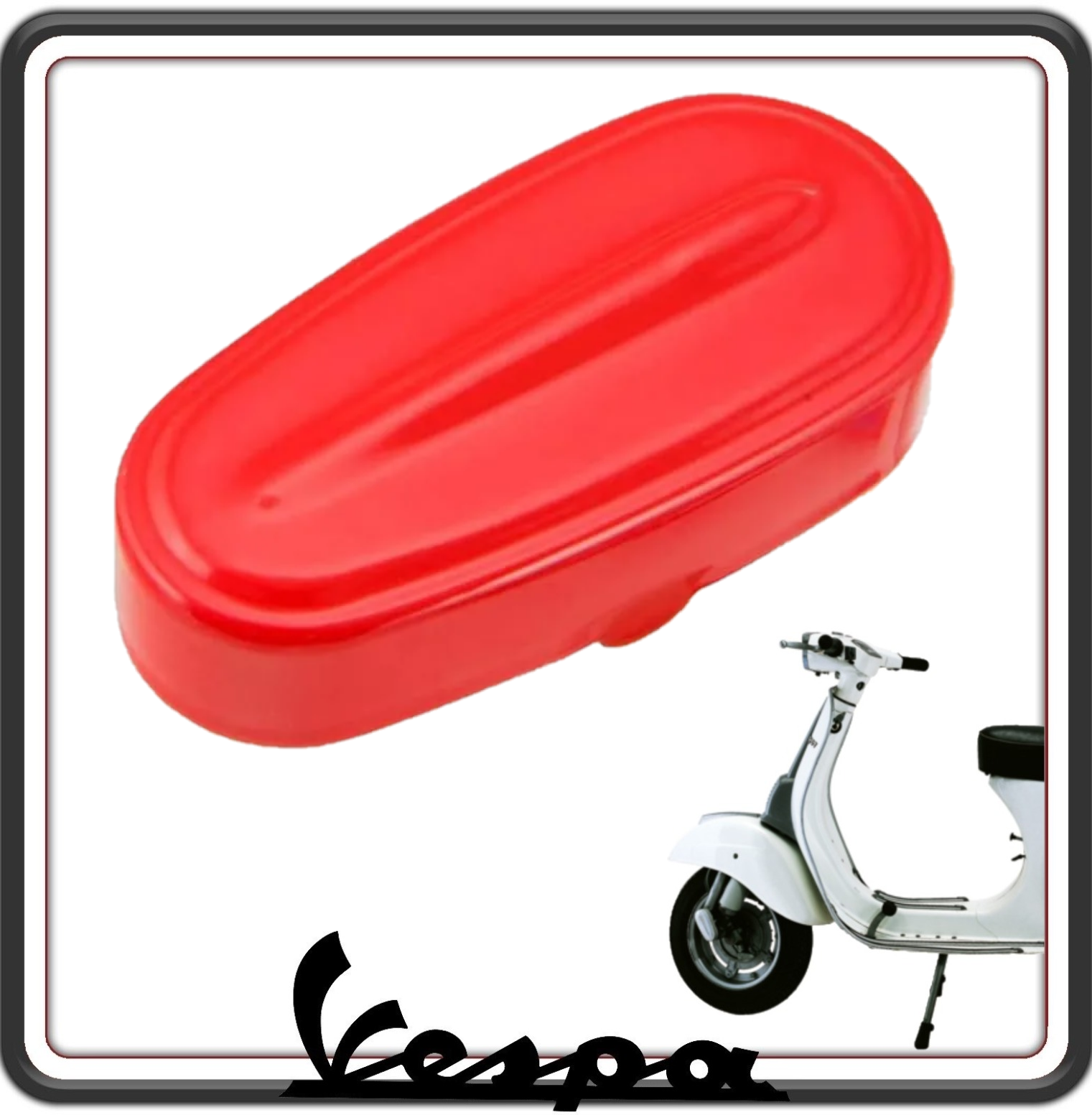 COPRIMOLLEGGIO COPRI MOLLEGGIO COPERCHIO FORCELLA COPRIFORCELLA ROSSO COMPATIBILE VESPA 50 SPECIAL - VESPA L - R - N - VESPA 125 ET3 PRIMAVERA