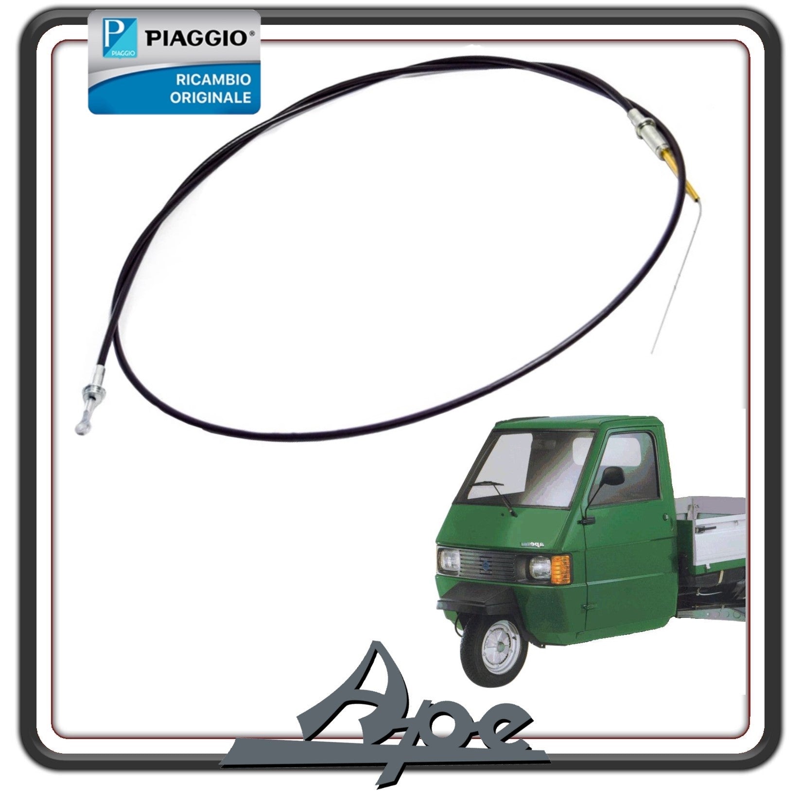 TRASMISSIONE FILO CAVO COMANDO CAMBIO COMPLETO DI GUAINA PER PIAGGIO APE TM 703 DIESEL ORIGINALE PIAGGIO 228712