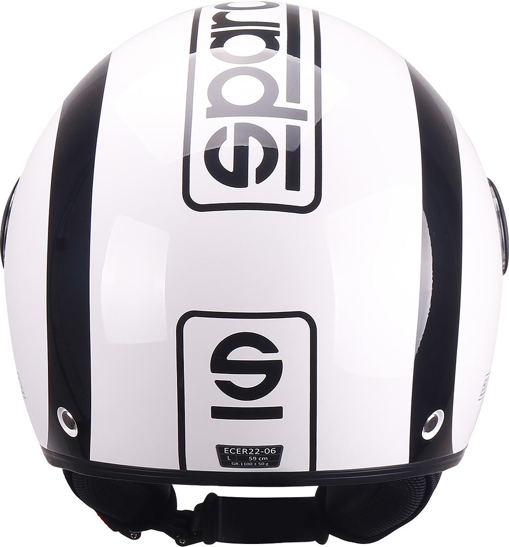 SPARCO RIDERS - CASCO DEMI JET SP601 BIANCO E NERO