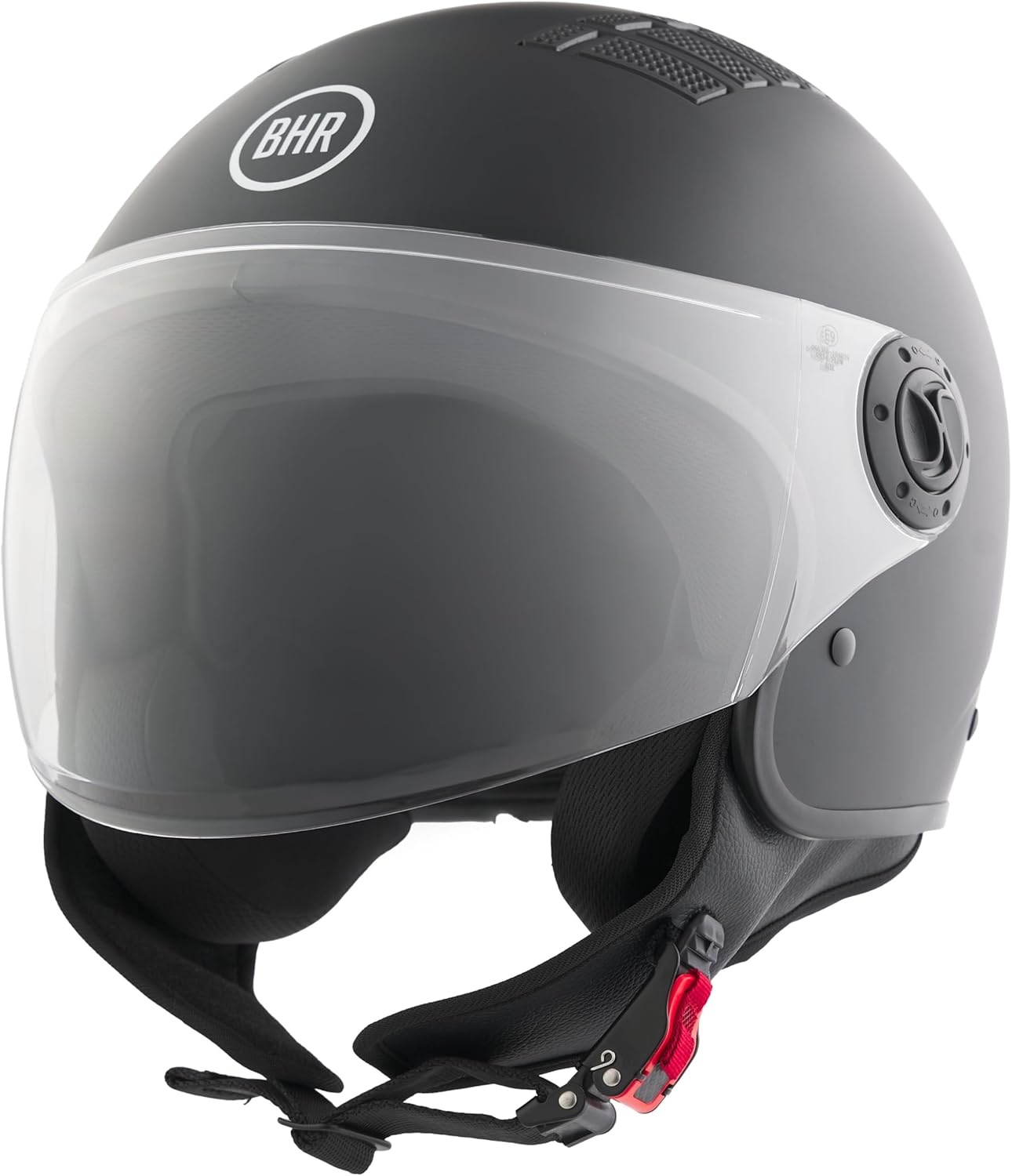 BHR - CASCO DEMI JET 834 FLOW NERO OPACO