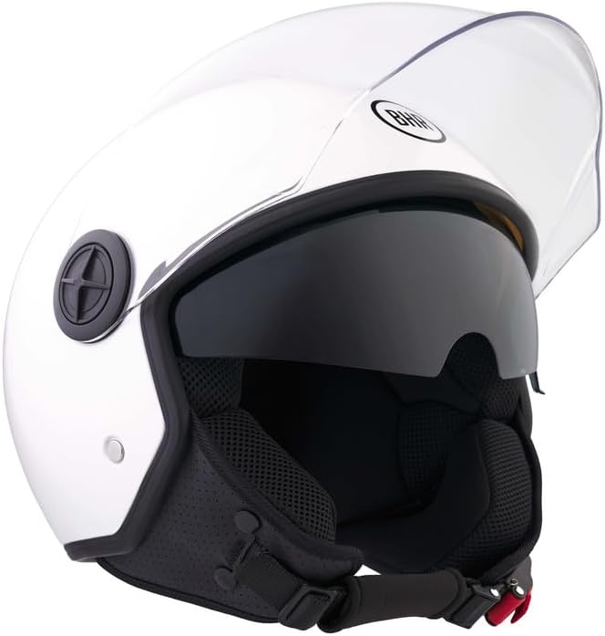 BHR - CASCO DEMI JET 840 DUAL SHIELD BIANCO