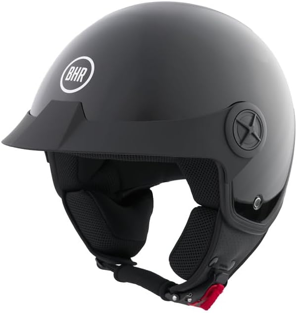 BHR - CASCO DEMI JET 833 NERO METALLIZZATO