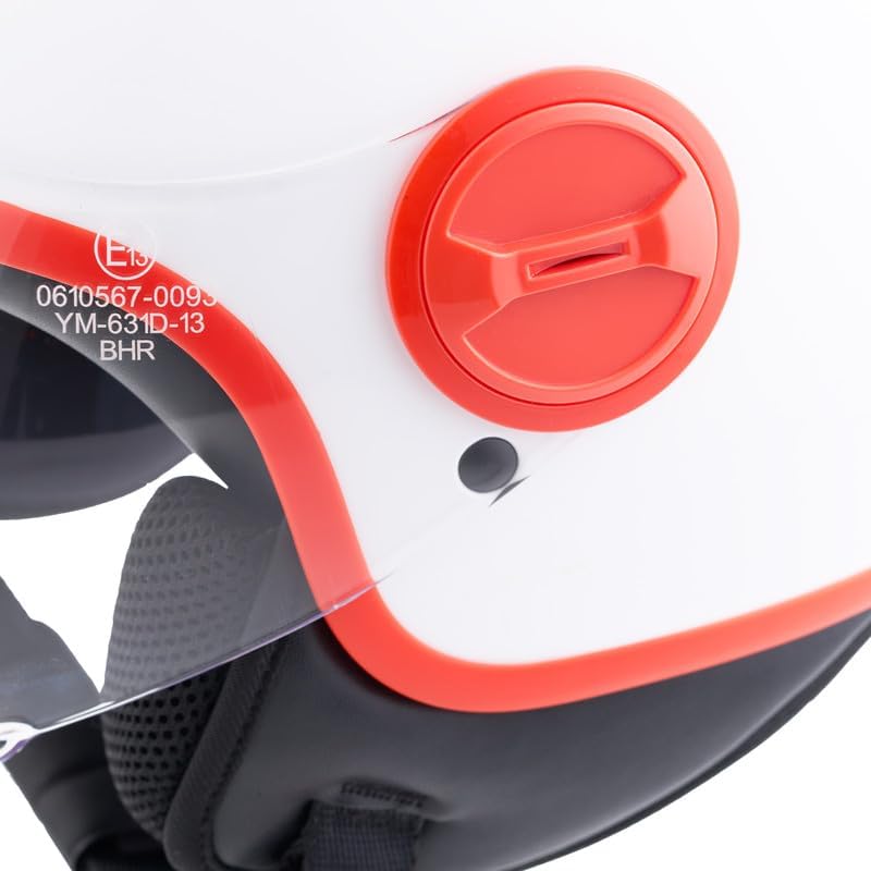 BHR - CASCO DEMI JET 835 SPECIAL WHITE RED