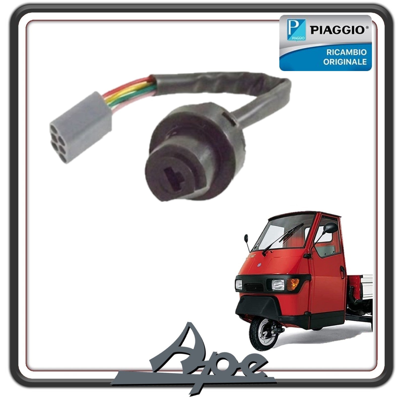 COMMUTATORE QUADRO COMPLETO PER PIAGGIO APE 50 VERSIONE 2 FARI FINO AL 2016 ORIGINALE PIAGGIO 2915826