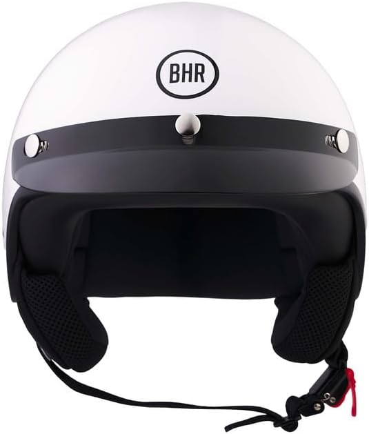 BHR - CASCO DEMI JET 839 3 BOTTONI BIANCO
