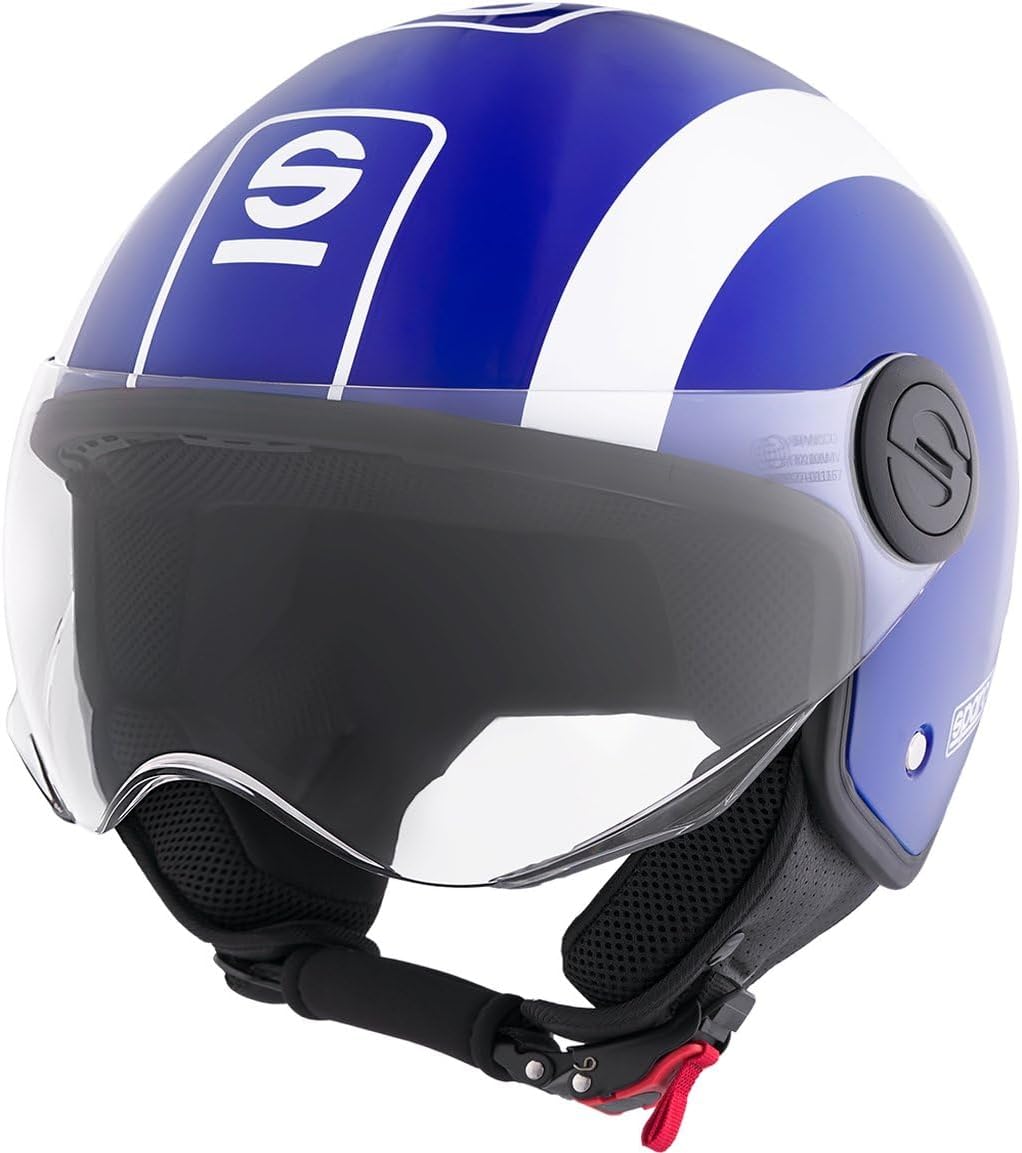 SPARCO RIDERS - CASCO DEMI JET SP601 BLU E BIANCO
