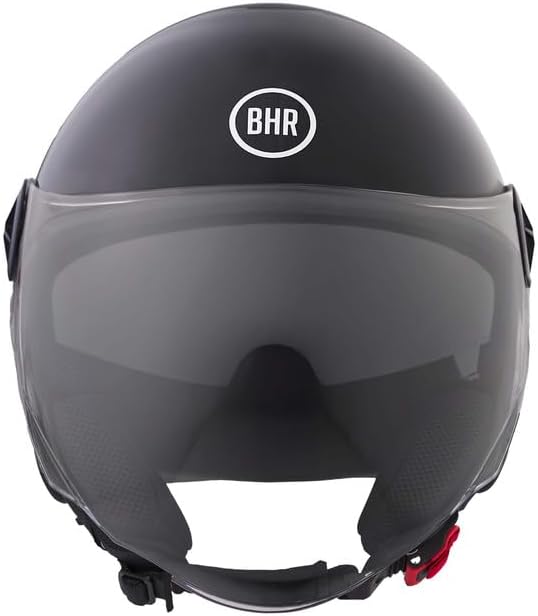 BHR - CASCO DEMI JET 840 DUAL SHIELD NERO METALLIZZATO