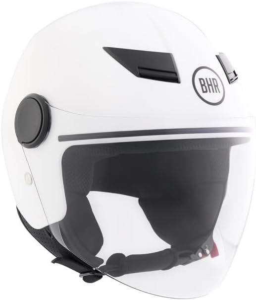 BHR - CASCO DEMI JET 841 CHILD BAMBINO/BAMBINA BIANCO METALLIZZATO