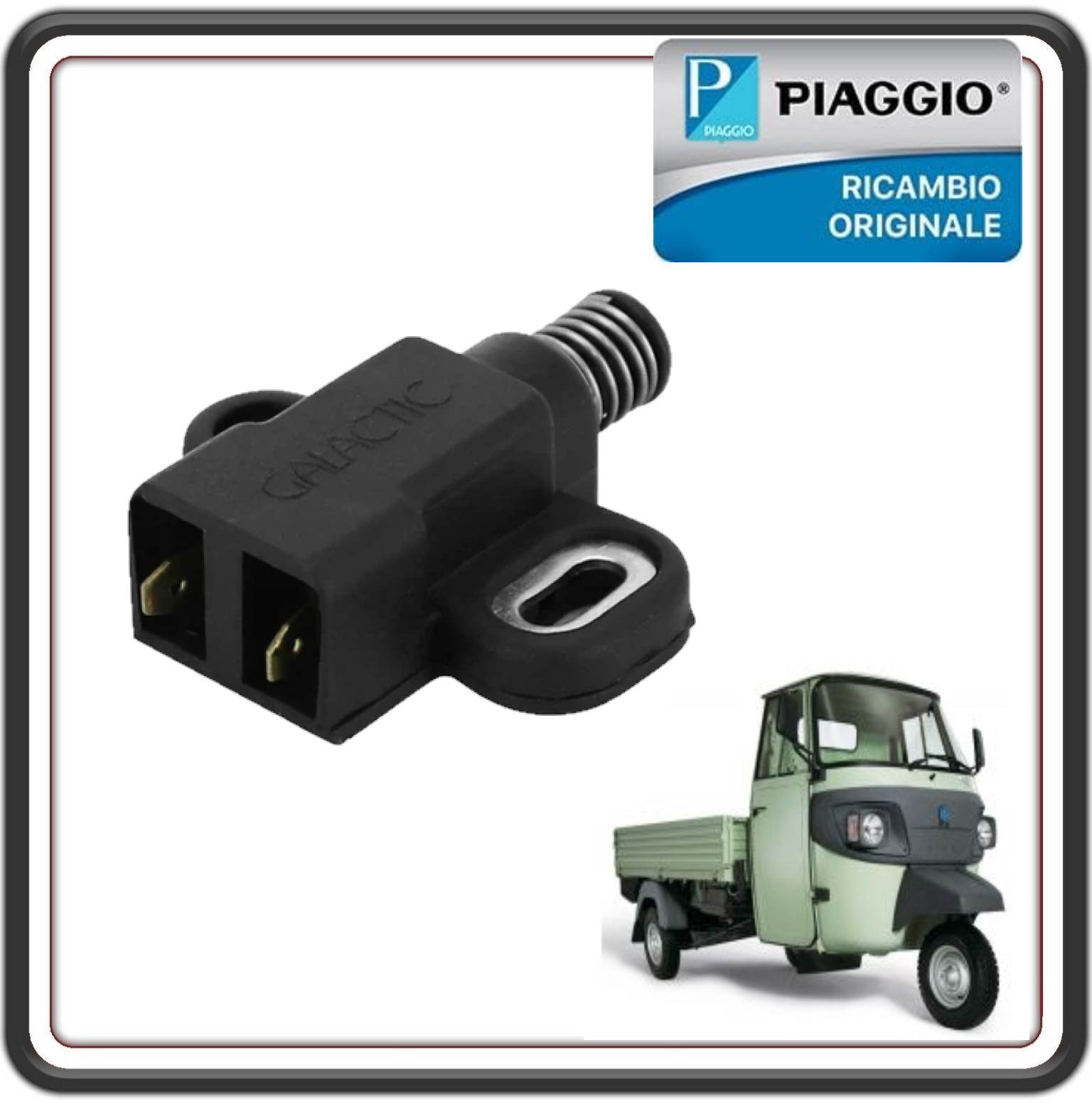 INTERRUTTORE PULSANTE STOP - RETROMARCIA PER PIAGGIO APE CALESSINO 420 DIESEL MOTORE LOMBARDINI - PIAGGIO APE CLASSIC ORIGINALE PIAGGIO 567498R