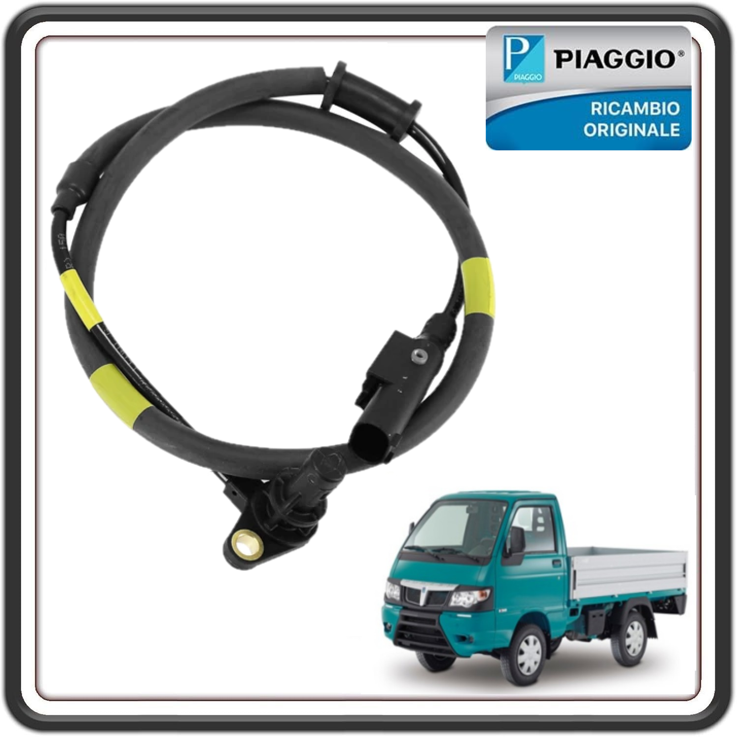SENSORE POSTERIORE ABS PER PIAGGIO PORTER MULTITECH DAL 2010 AL 2020 - PIAGGIO PORTER DIESEL D120 DAL 2010 AL 2015 ORIGINALE PIAGGIO 1D003828