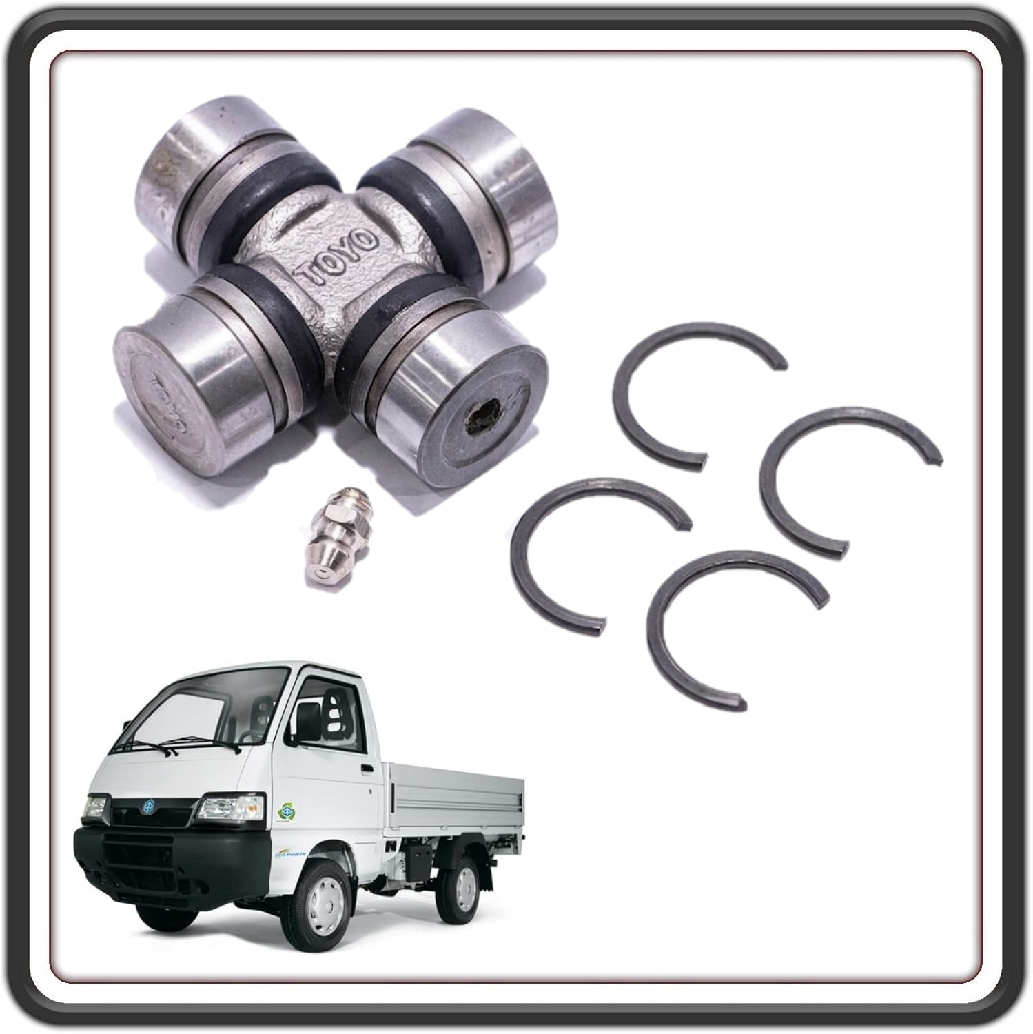 CROCIERA ALBERO TRASMISSIONE 22,5 X 57 MM CON SEGER INTERNO COMPATIBILE CON PIAGGIO PORTER 1000 - 1300 16V MOTORE DAIHATSU FINO AL 2009- PIAGGIO PORTER 1200-1400 DIESEL