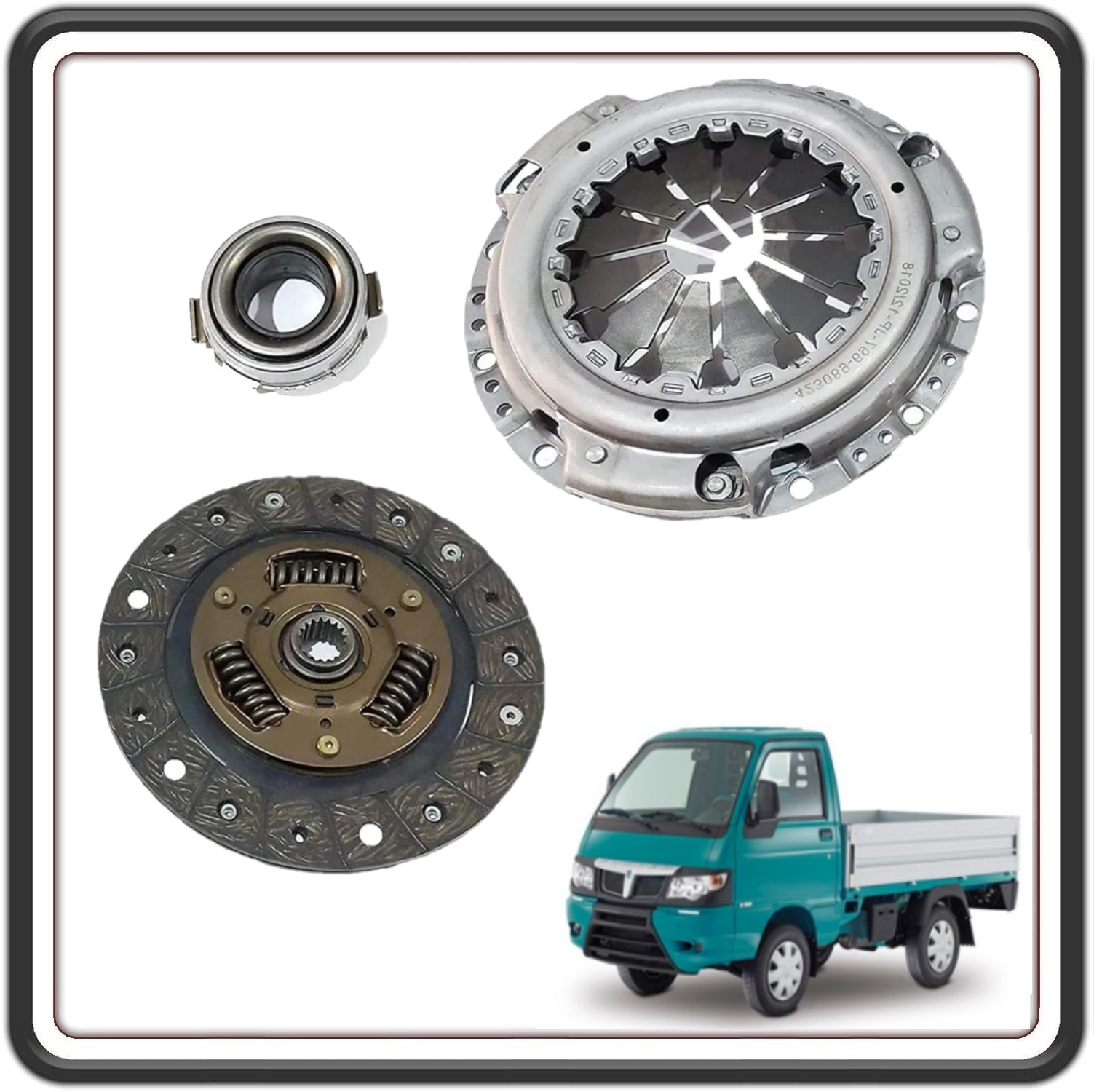 KIT FRIZIONE COMPLETO 3 PEZZI COMPATIBILE PER PIAGGIO PORTER 1300 MULTITECH E4-E5 DAL 2010 AL 2015 - PIAGGIO PORTER MAXXI MULTITECH E4-E5
