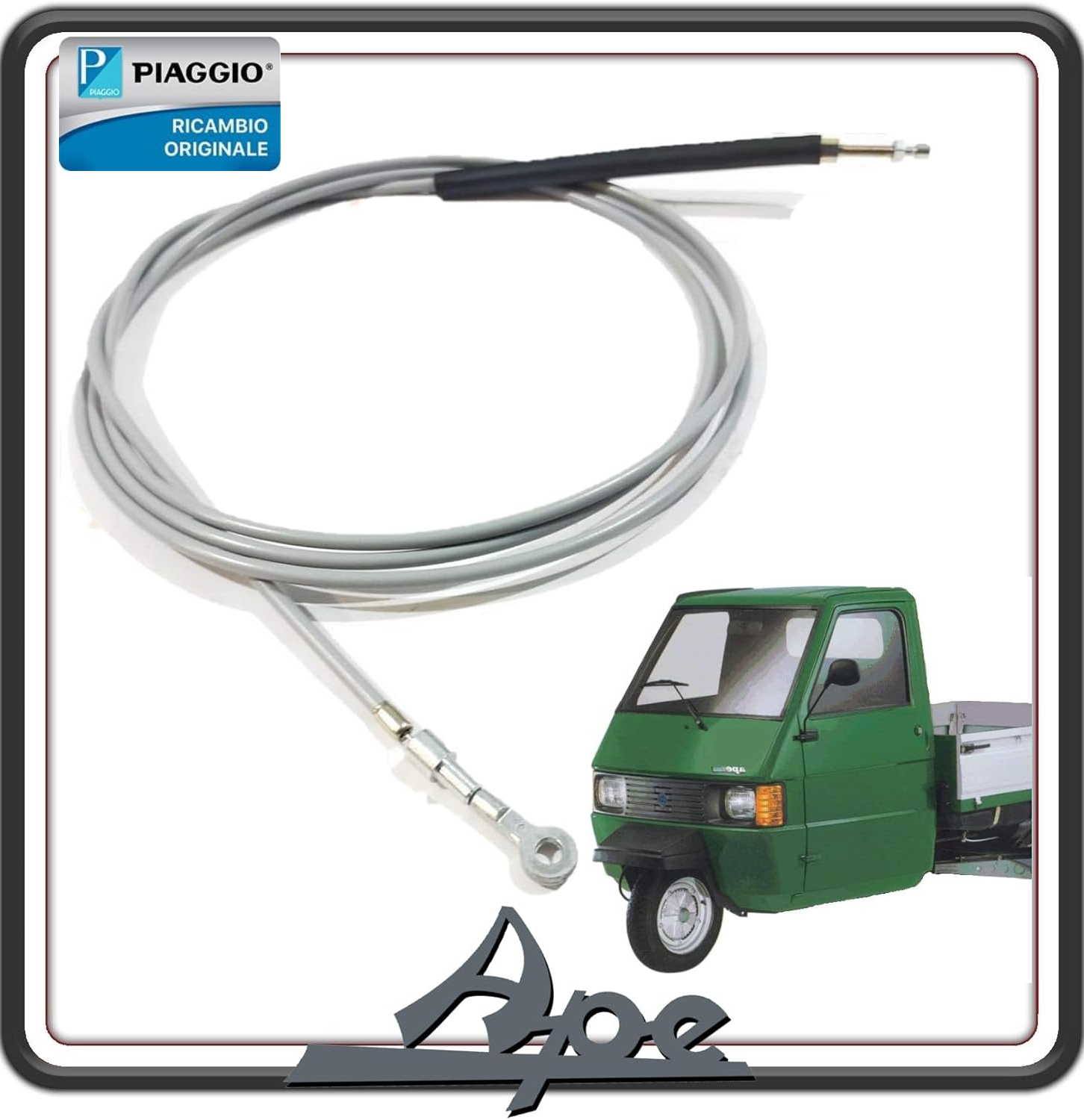 TRASMISSIONE FILO CAVO GAS COMPLETO DI GUAINA PER PIAGGIO APE TM 703 BENZINA VERSIONE MANUBRIO ORIGINALE PIAGGIO B026121