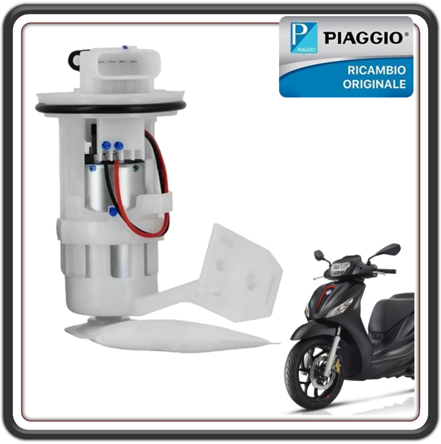 POMPA CARBURANTE BENZINA COMPLETA PER PIAGGIO MEDLEY 125 DAL 2020 AL 2022 - MEDLEY 150 DAL 2020 AL 2022 - PIAGGIO ZIP 50 DAL 2018 AL 2023 ORIGINALE PIAGGIO 1D002701