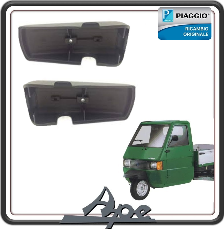 KIT COPPIA COPRICERNIERA SUPERIORE PORTA PER PIAGGIO APE TM 703 BENZINA E DIESEL - PIAGGIO APE 602 ORIGINALE PIAGGIO 569578