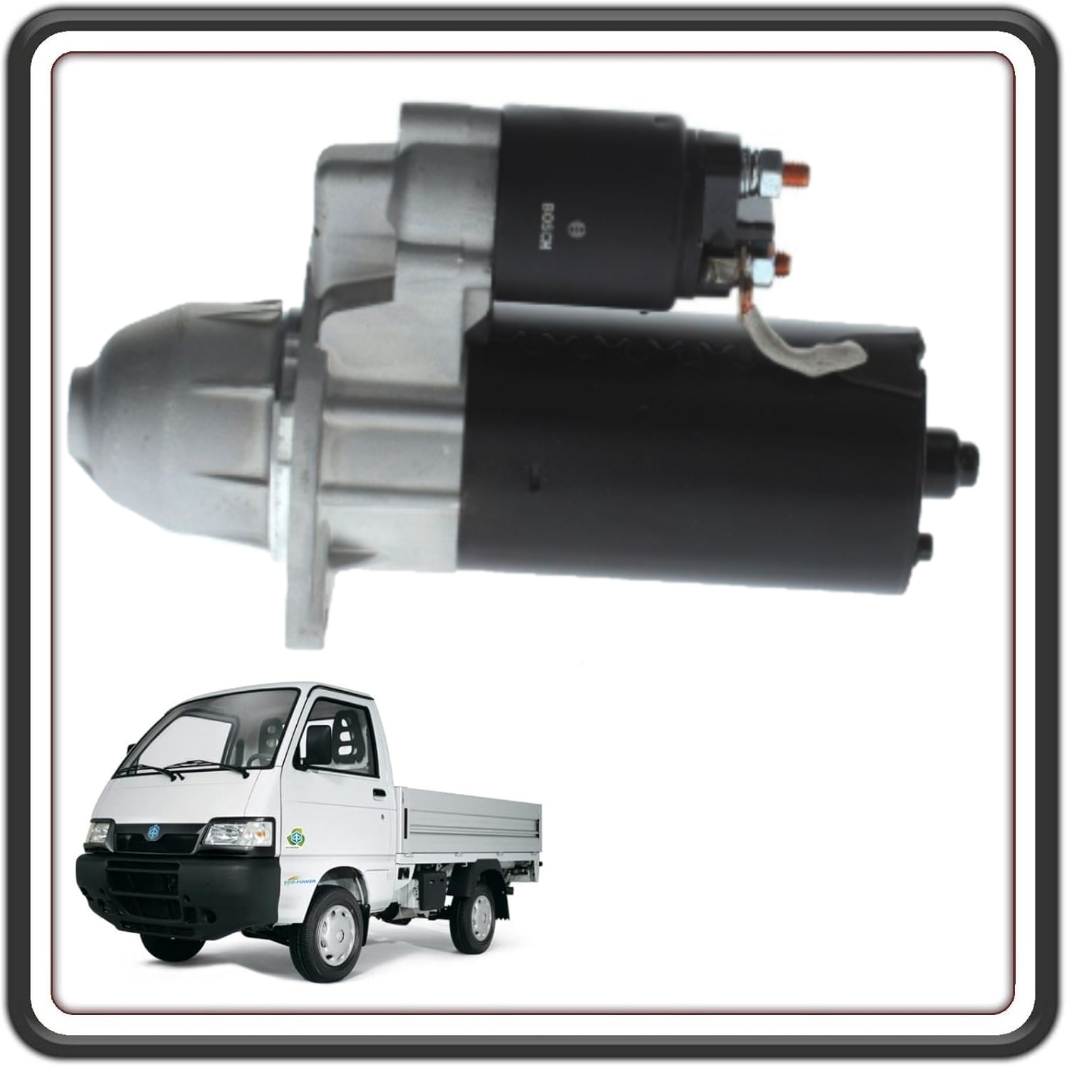 MOTORINO AVVIAMENTO COMPLETO COMPATIBILE CON PIAGGIO PORTER 1200 - 1400 DIESEL MOTORE LOMBARDINI FINO AL 2005 - PIAGGIO QUARGO DIESEL MOTORE LOMBARDINI FINO AL 2017