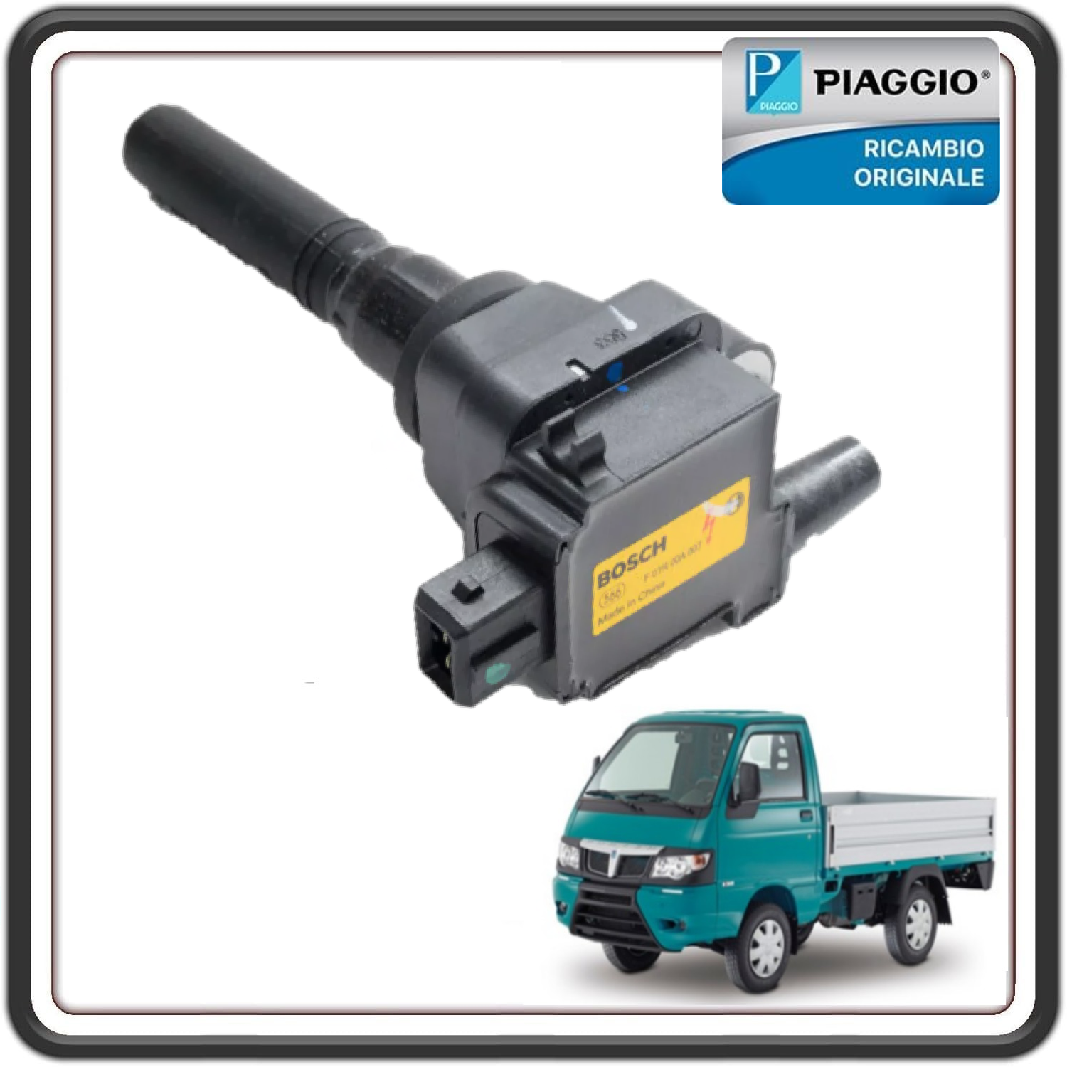 BOBINA CANDELA ACCENSIONE PER PIAGGIO PORTER MULITECH FINO AL 2015 ORIGINALE PIAGGIO B010211