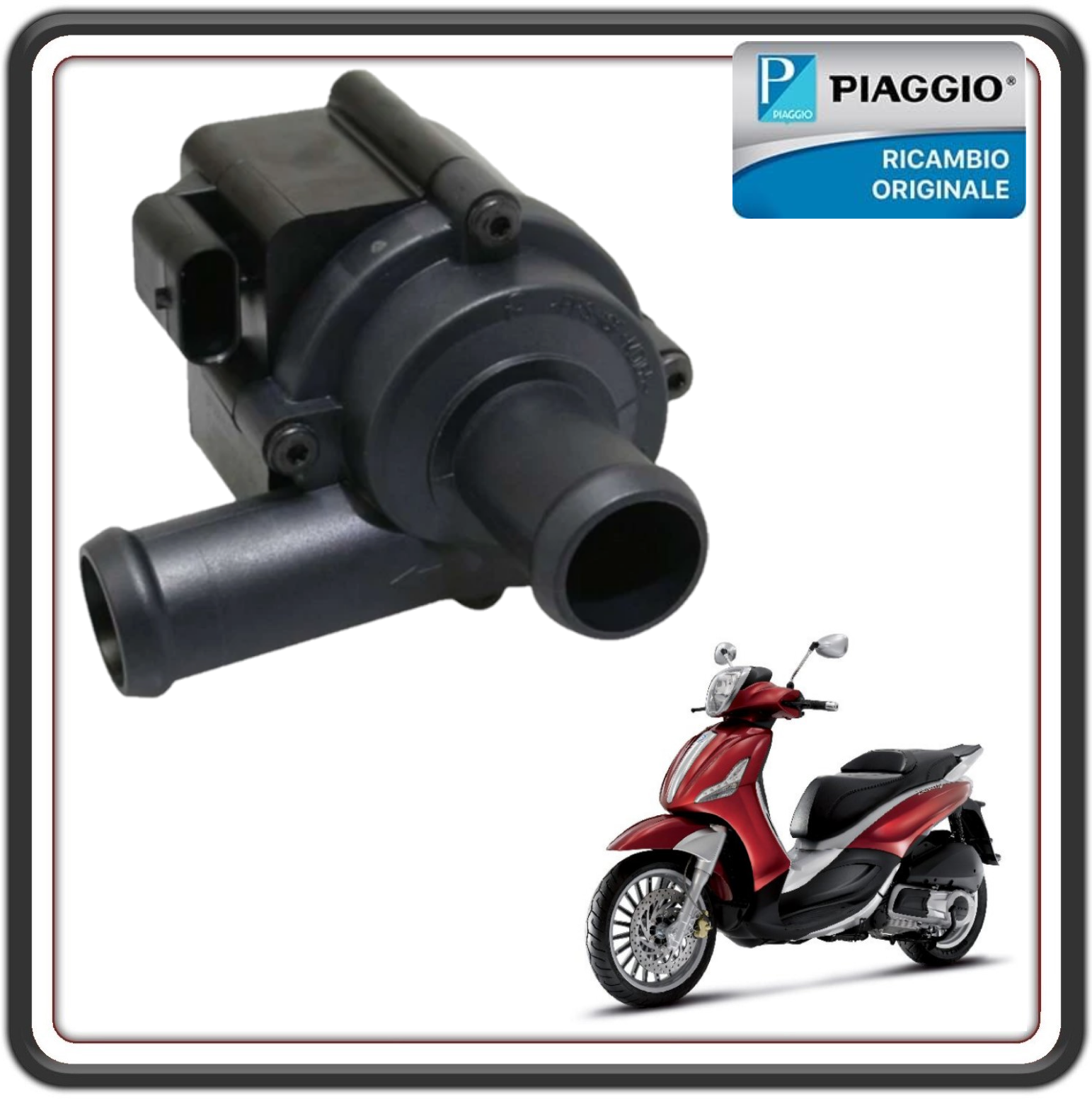 POMPA ACQUA H20 PER PIAGGIO BEVERLY 125 DAL 2010 AL 2015 - PIAGGIO MP3 125 DAL 2008 AL 2013 - PIAGGIO X7 EVO 125 DAL 2009 AL 2010 ORIGINALE PIAGGIO 875068