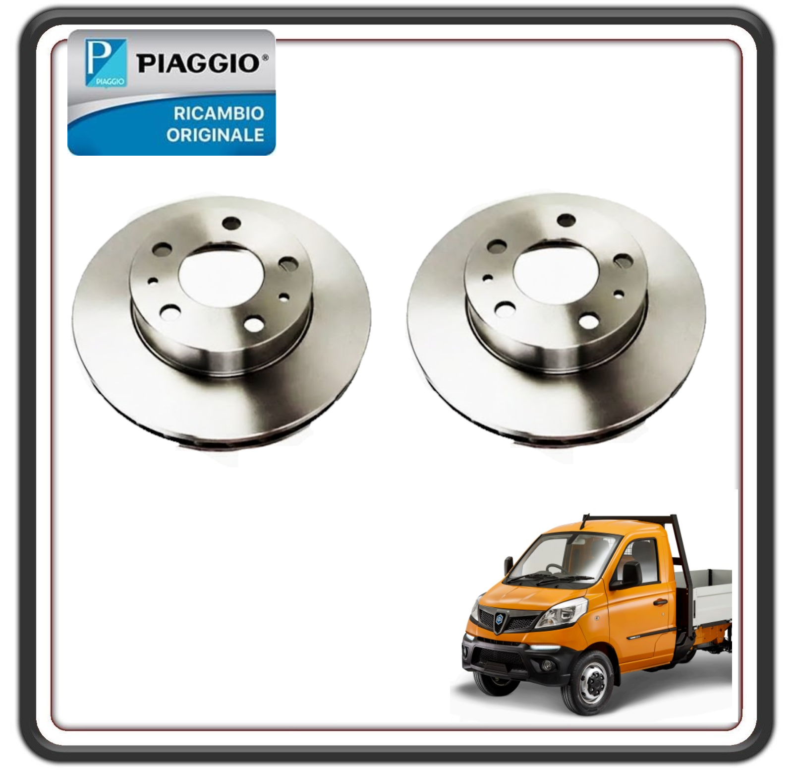 KIT COPPIA DISCHI ANTERIORE PER PIAGGIO PORTER NP6 TUTTI I MODELLI ORIGINALE PIAGGIO WET300010100A0