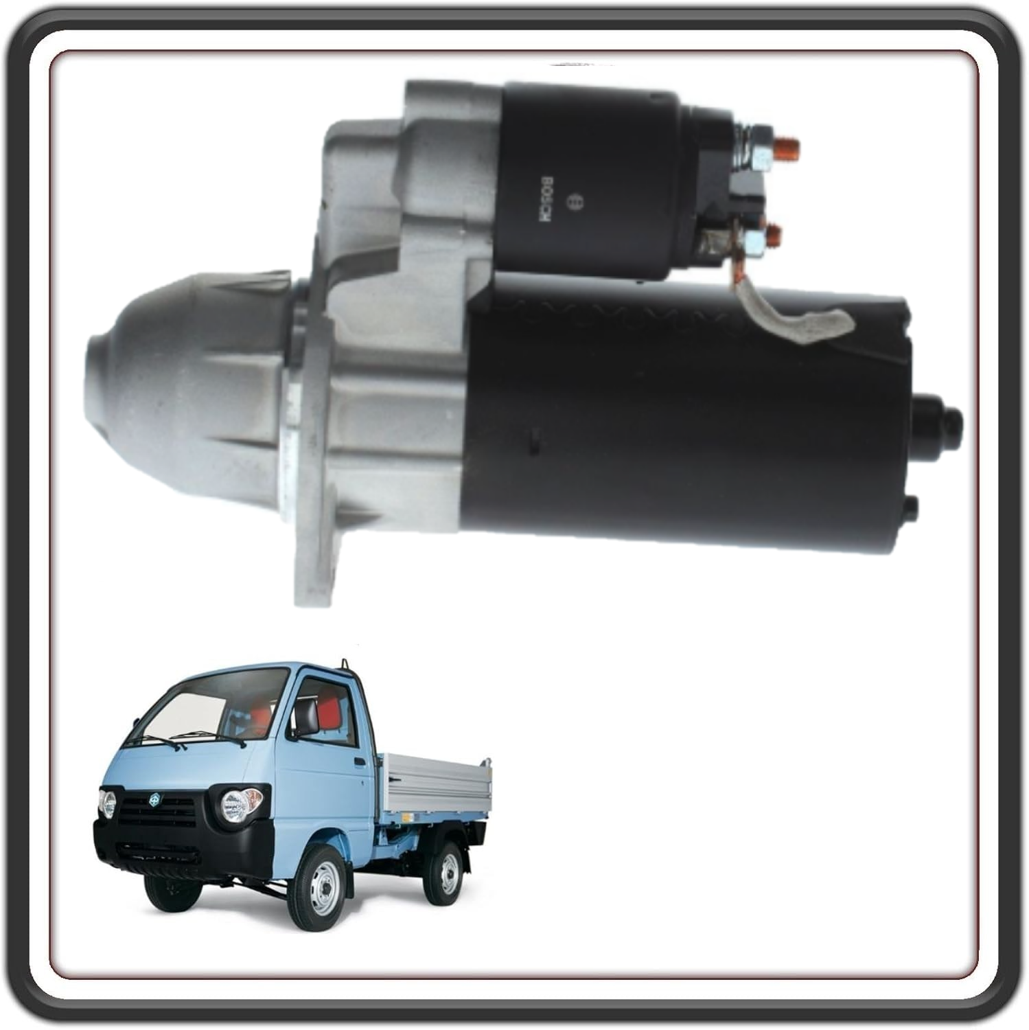 MOTORINO AVVIAMENTO COMPLETO COMPATIBILE CON PIAGGIO PORTER 1200 - 1400 DIESEL MOTORE LOMBARDINI FINO AL 2005 - PIAGGIO QUARGO DIESEL MOTORE LOMBARDINI FINO AL 2017