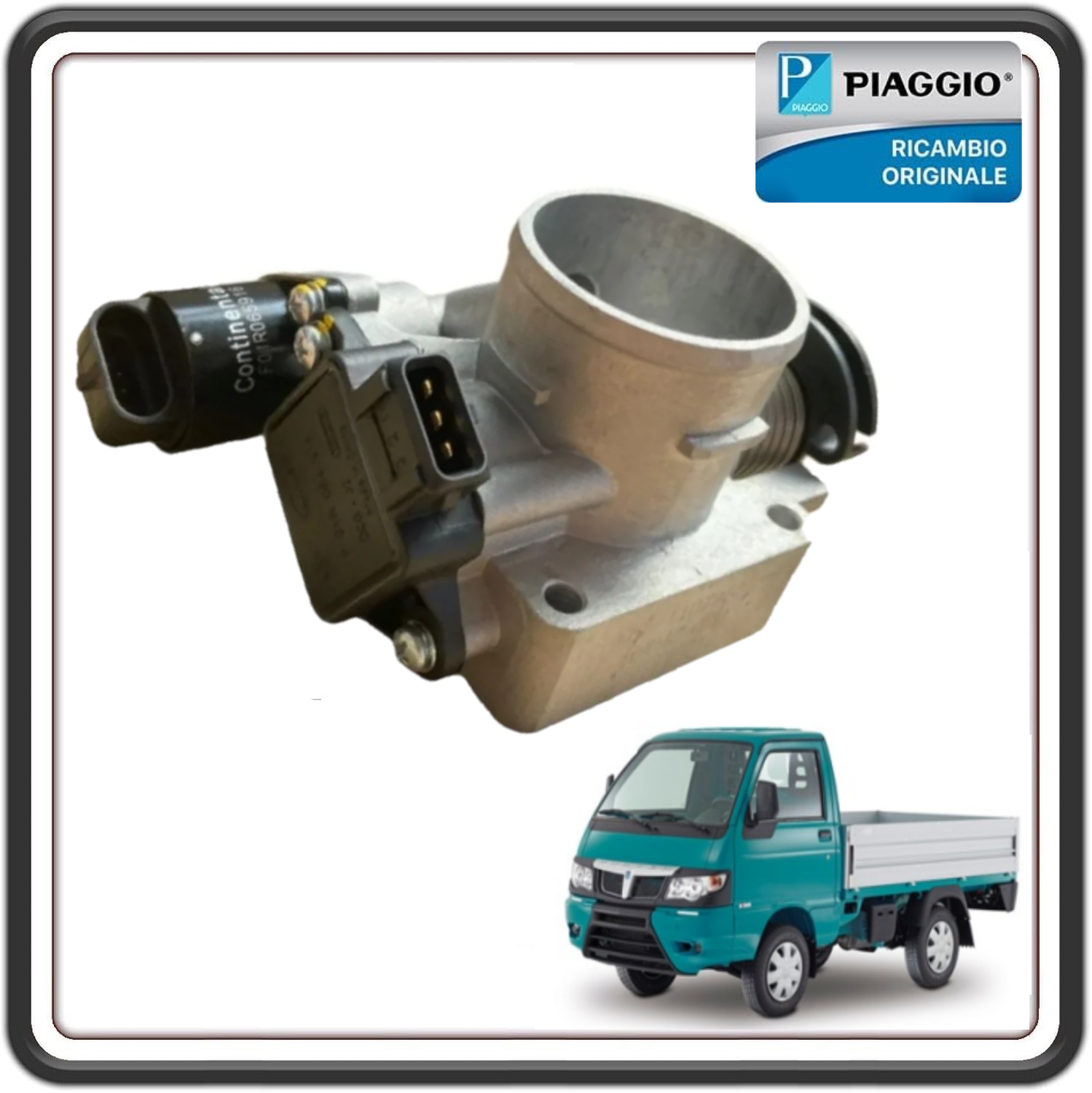 CORPO FARFALLATO INIEZIONE PIAGGIO PORTER 1300 MULTITECH E6 -E6 C DAL 2015 AL 2020 - PORTER MULTITECH E6 ENTRY LEVEL 1300 DAL 2017-2020 - PORTER MULTITECH MAXXI 1300 EURO 6 DAL 2015-2020 ORIGINALE PIAGGIO 1A005622