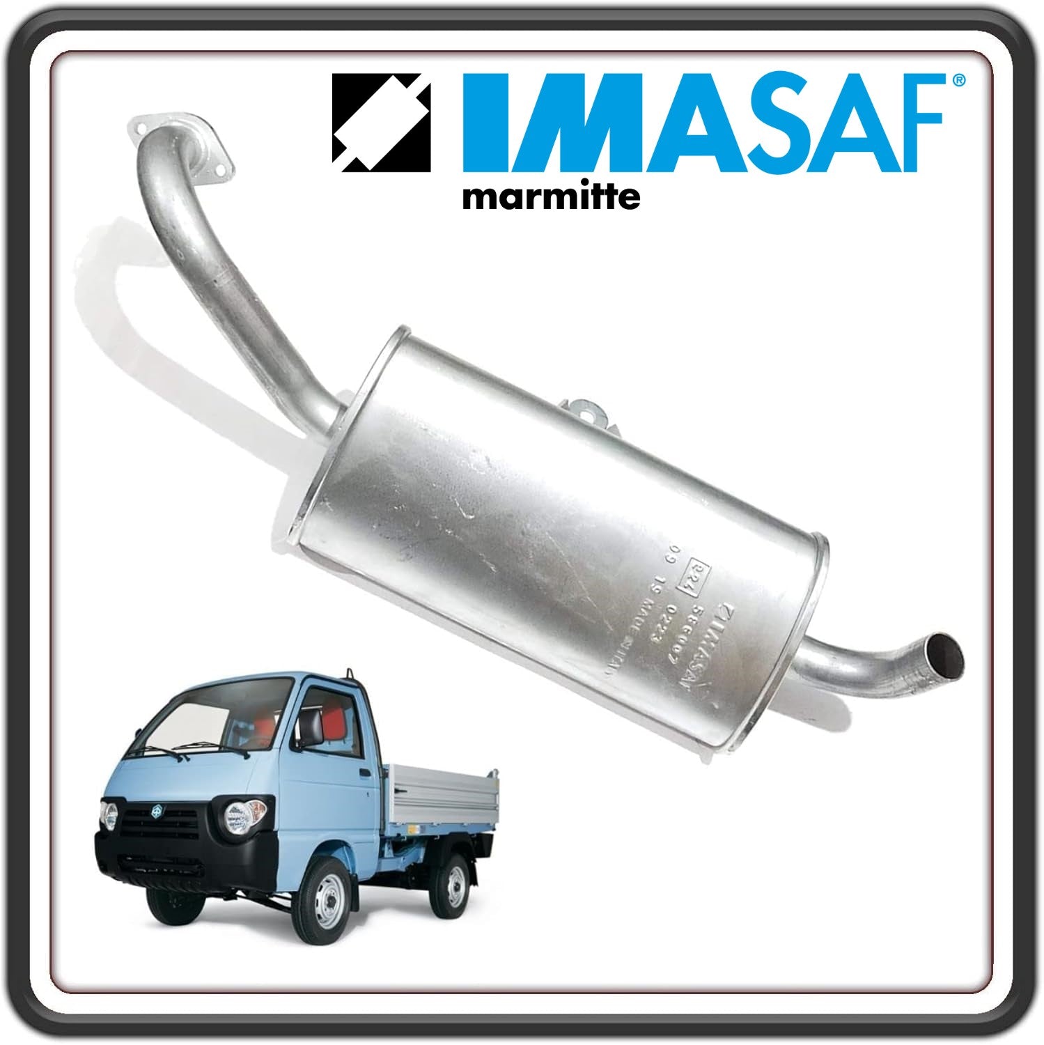 MARMITTA COMPLETA TERMINALE DI SCARICO IMASAF PER PIAGGIO QUARGO DIESEL TUTTI I MODELLI.