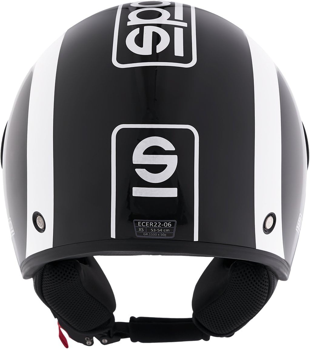 SPARCO RIDERS - CASCO DEMI JET SP601 NERO E BIANCO
