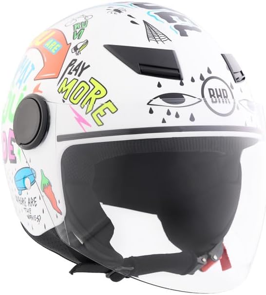 BHR - CASCO DEMI JET 841 CHILD BAMBINO/BAMBINA WONDERLUST WHITE GREEN